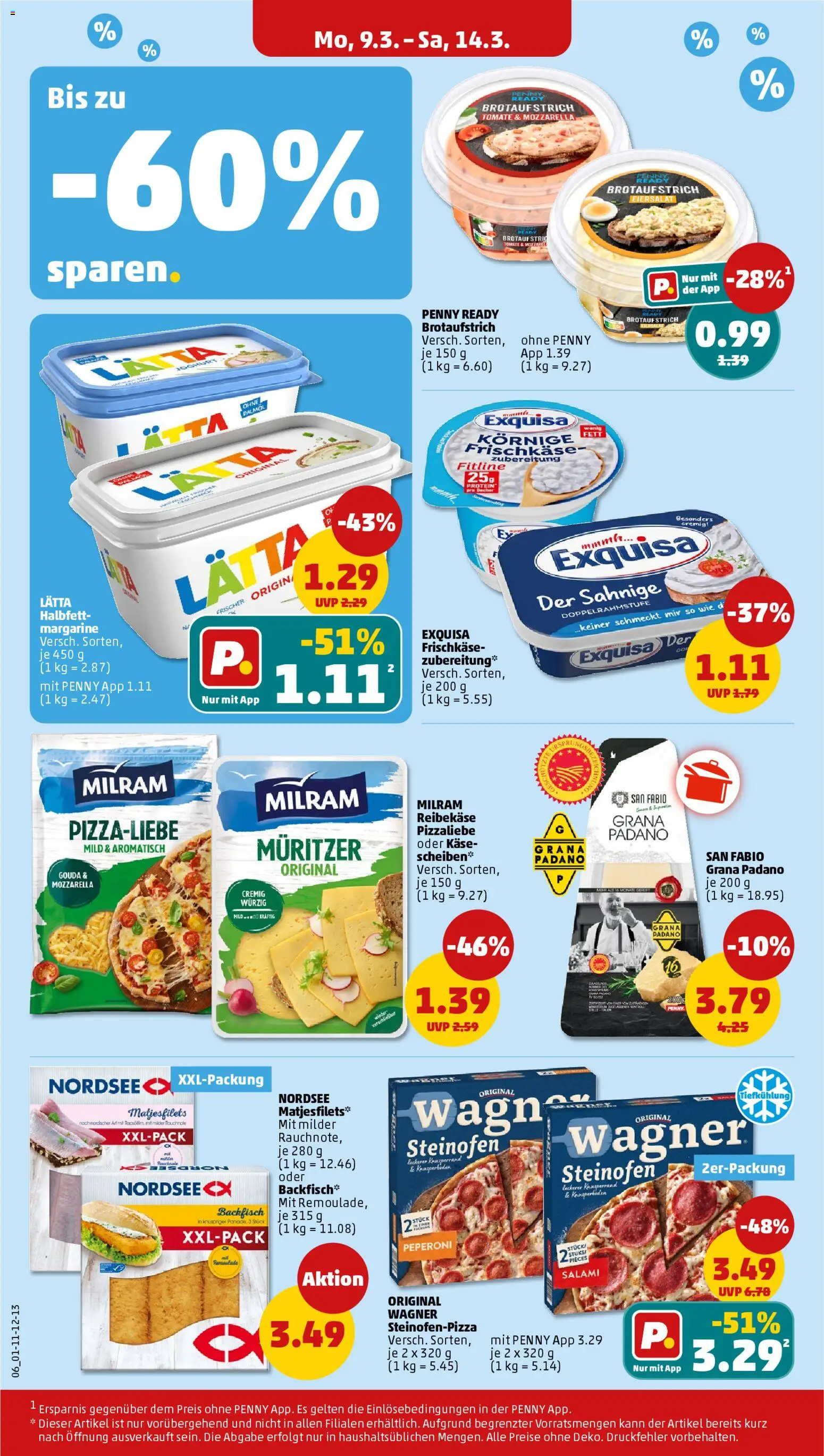 Penny Prospekt 	 – gültig ab 09.03.2026 | Seite: 8 | Produkte: Käse, Mozzarella, Lätta, Frischkase