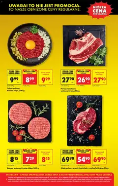 Pogląd oferty "Burger wołowy Kraina Mięs, 200 g, Burger wołowy, 200 g" - ważna od 20.04.2026 | Strona: 12 | Produkty: Burger wołowy, Tatar wołowy, Kraina mięs, Tatar