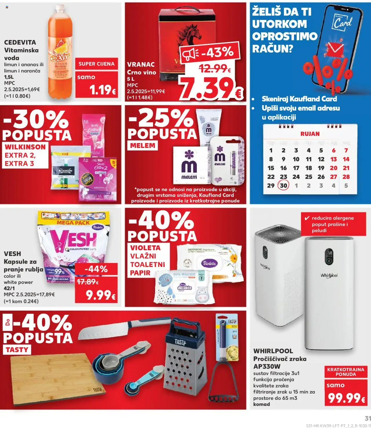 Kaufland HR akciós ujság - amely érvényes a következő dátumtól: 24.09.2025 | Oldal: 31