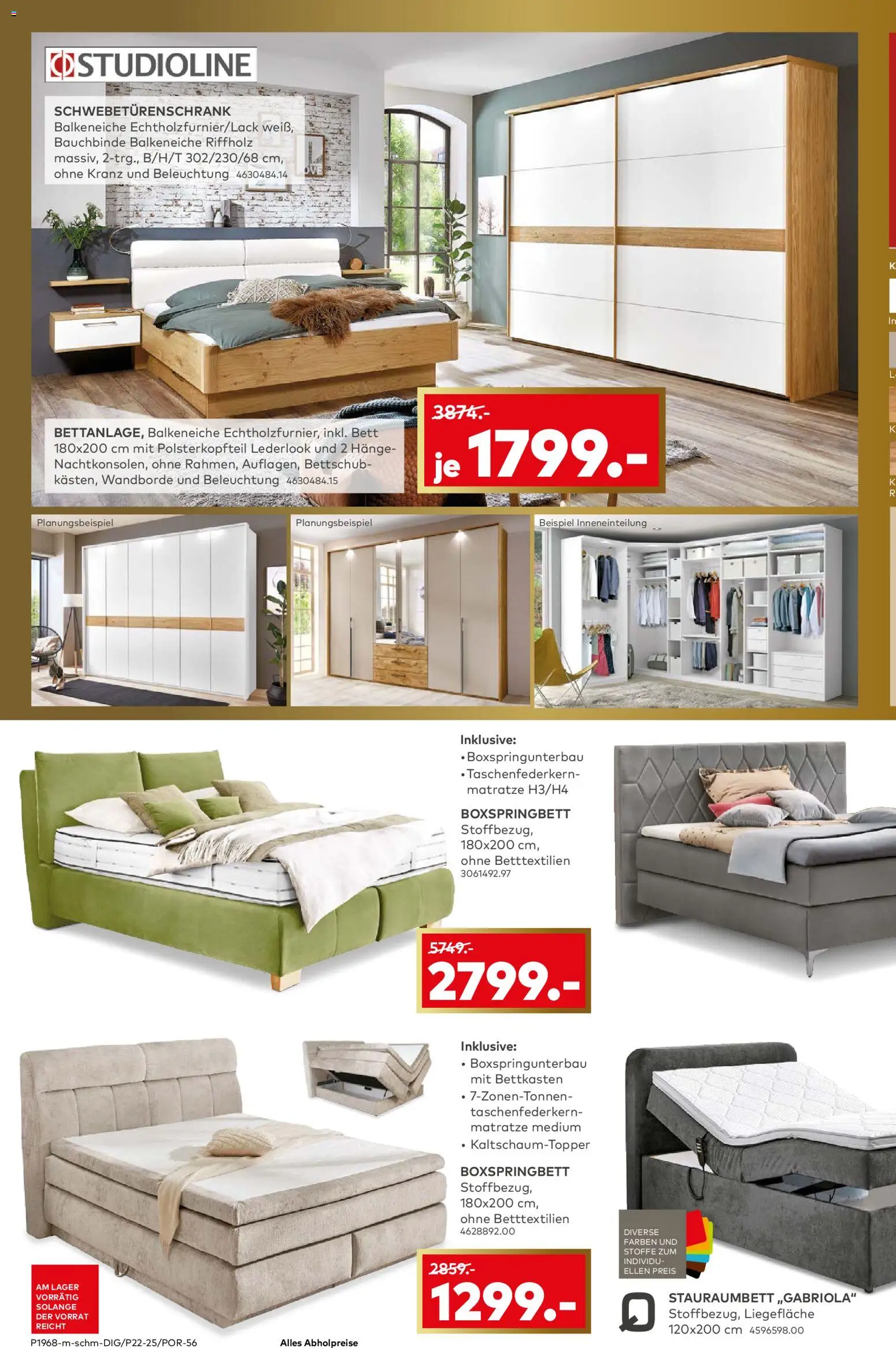 Porta! Jetzt Möbeltrends entdecken und 25% Möbiläumsrabatt auf ALLE Möbel sichern - Aachen – gültig ab 10.11.2025 | Seite: 8 | Produkte: Bett, Matratze, Schwebetürenschrank, Boxspringbett