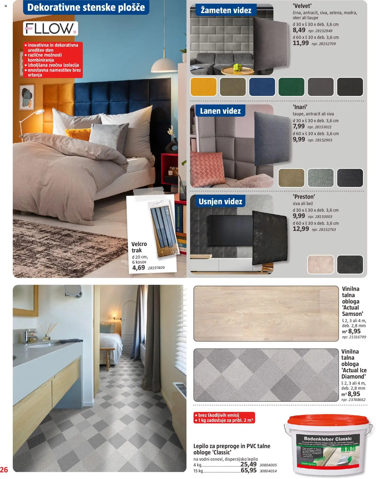 Novi Bauhaus katalog ponudbe – veljaven od 29.01.2026 | Stran: 26 | Izdelki: Talna obloga, Vinilna talna obloga, Lepilo