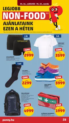 PENNY akciós újság - amely érvényes a következő dátumtól: 16.04.2026 | Oldal: 32 | Termékek: Zokni