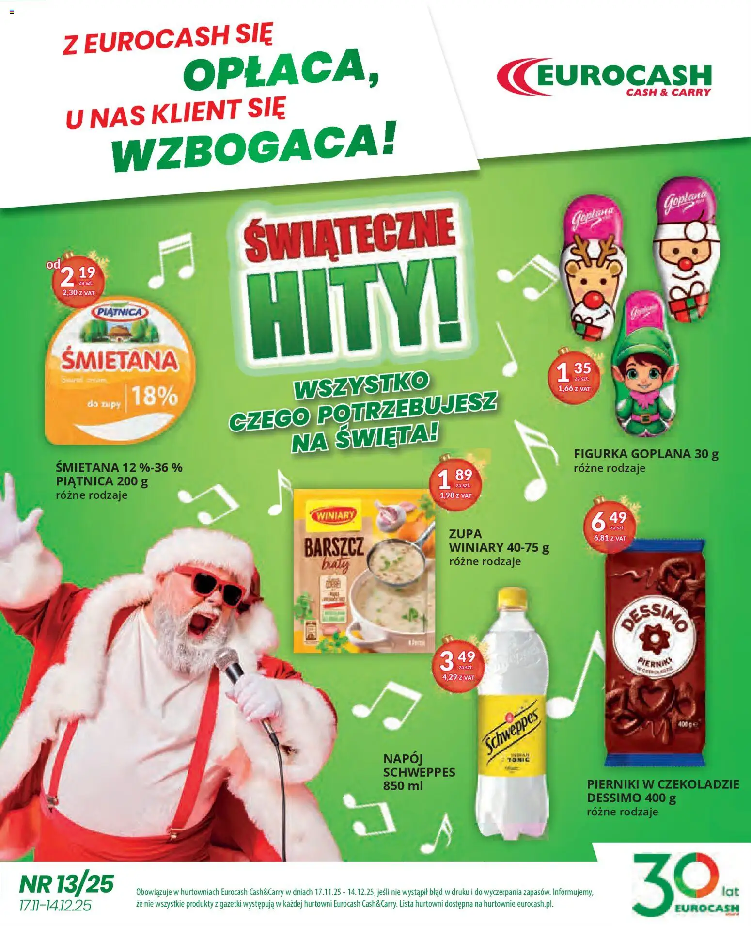 Eurocash Gazetka od 17.11.2025 | Strona: 1 | Produkty: Pierniki, Piernik, Pierniki w czekoladzie, Zupa