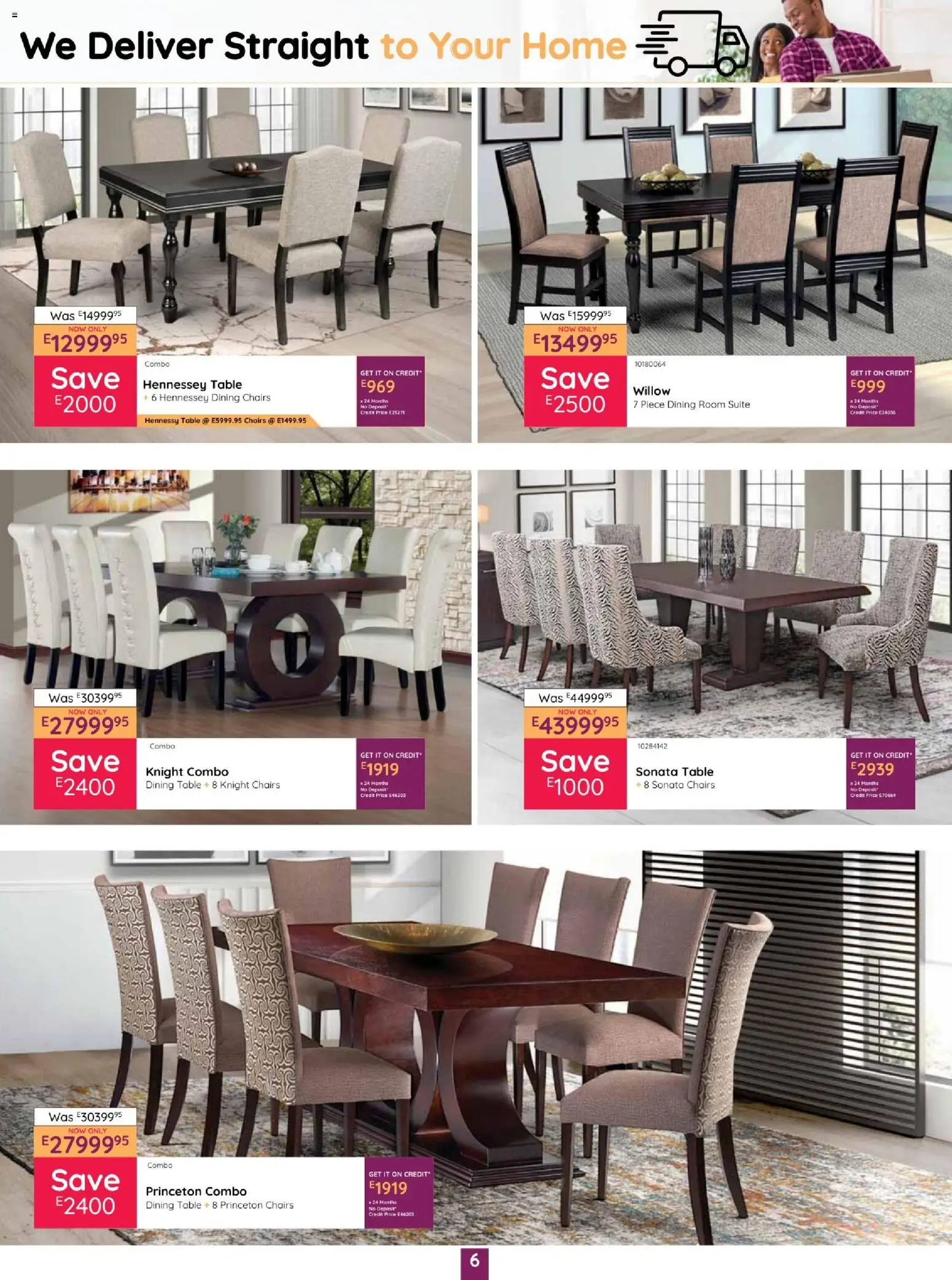New Bradlows catalogue – valid from 15.01.2026 | Page: 6 | Products: Table, Dining room suite