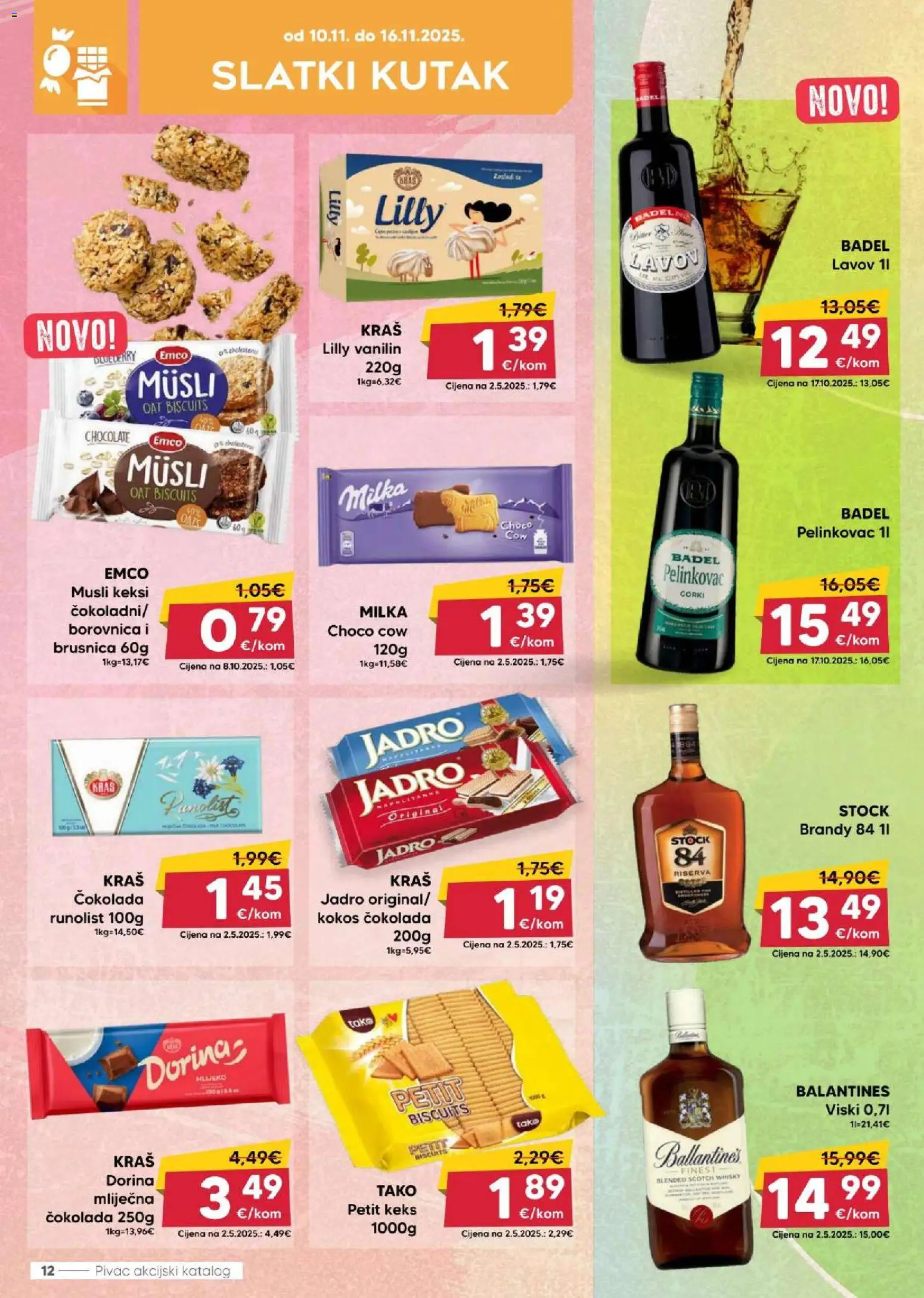 Pivac katalog | vrijedi od 10.11.2025 | Stranica: 12 | Proizvodi: Keksi, Čokolada, Milka, Brusnica