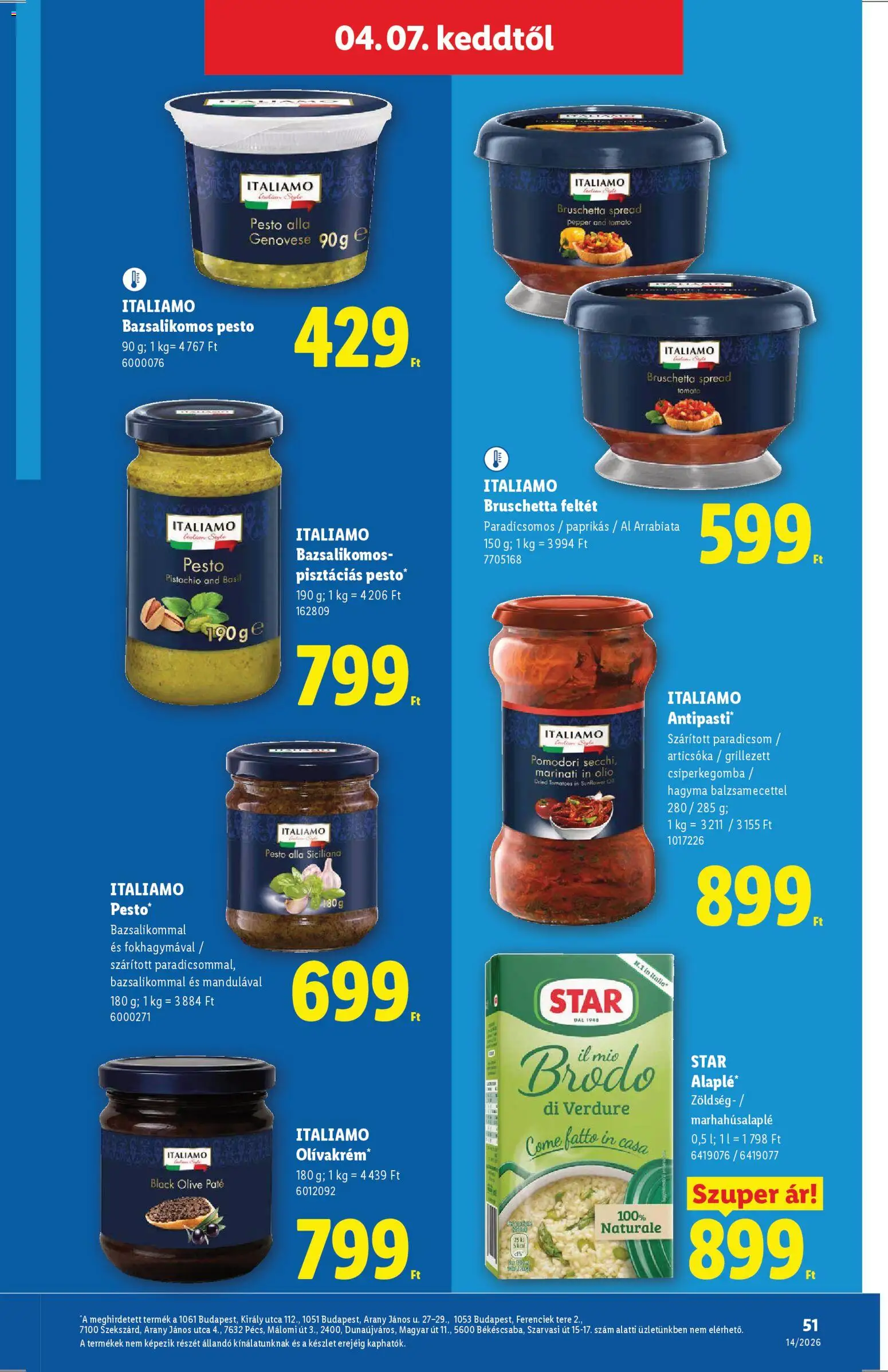 Lidl akciós ujság - amely érvényes a következő dátumtól: 01.04.2026 | Oldal: 51