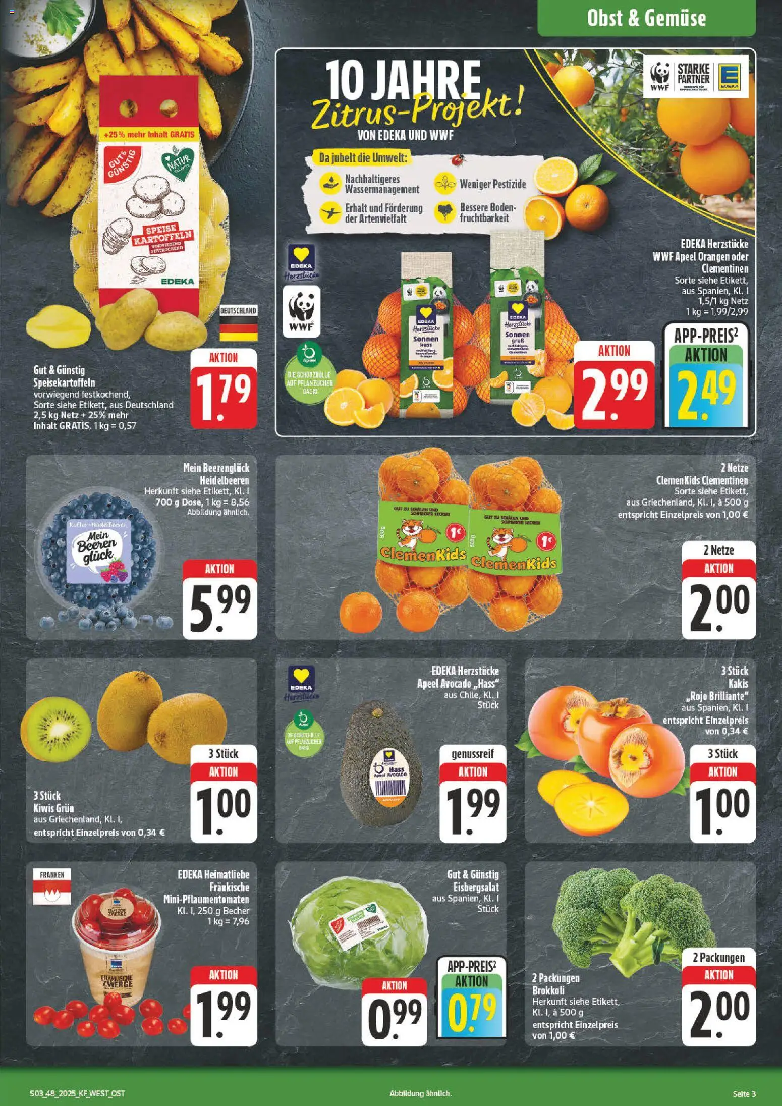 nah & gut - Black Friday – gültig ab 24.11.2025 | Seite: 3 | Produkte: Eisbergsalat, Heidelbeeren, Kartoffeln, Gemüse