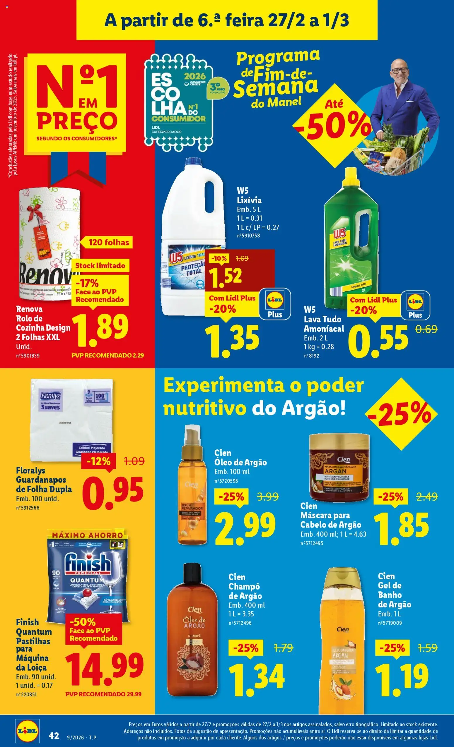 Lidl folheto │ válido de 23.02.2026 | Página: 42 | Produtos: Guardanapos, Gel de banho, Sérum, Banho
