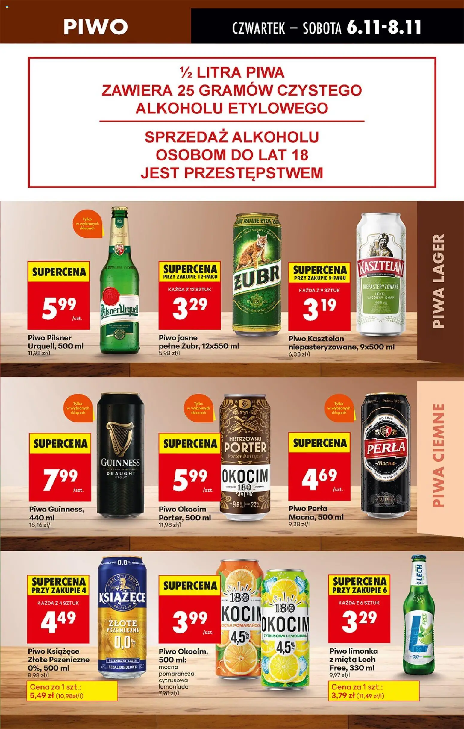 Biedronka gazetka - Oferta w tym tygodniu od 06.11.2025 | Strona: 65 | Produkty: Limonka, Guinness, Mięta, Piwo