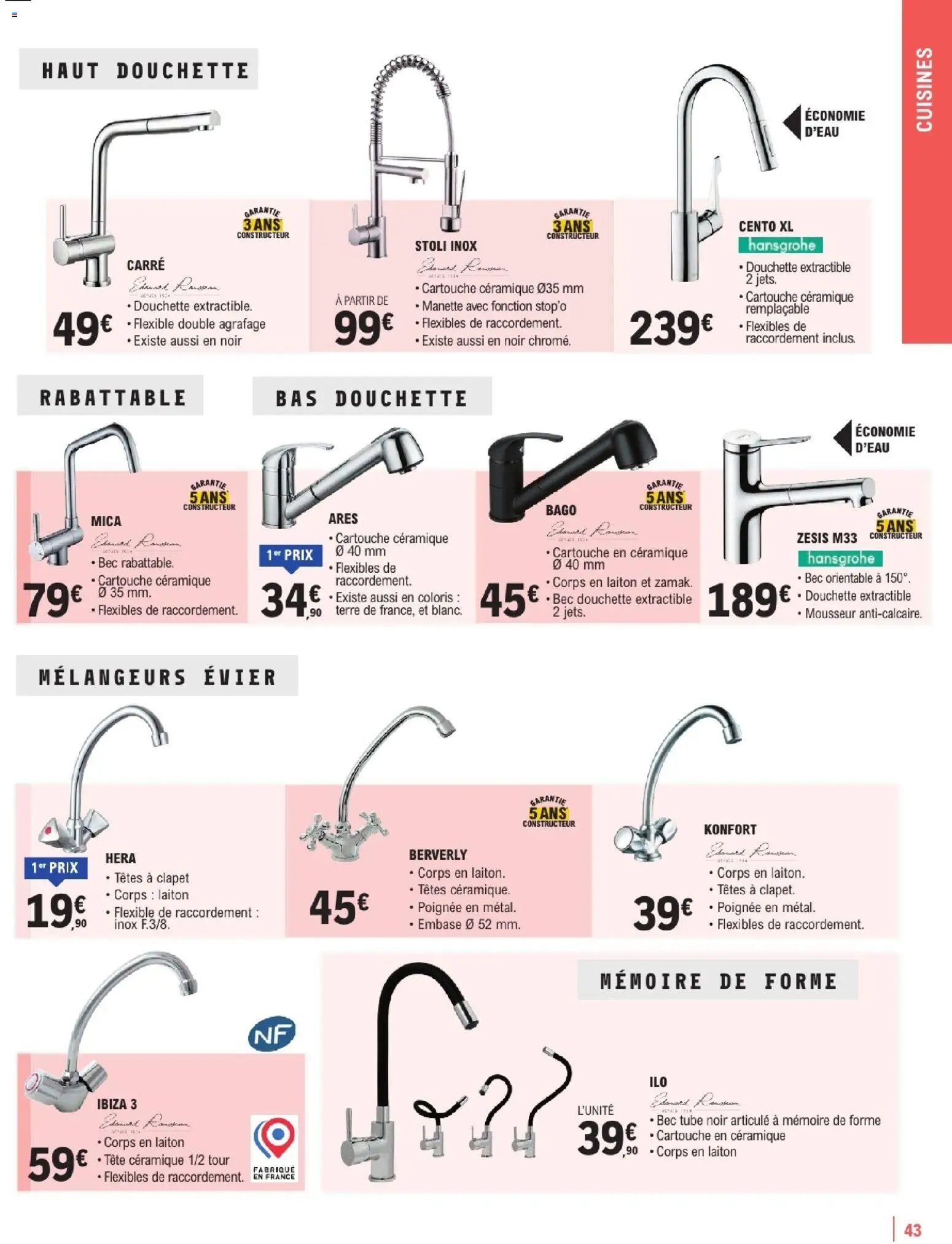 {H1} | Page: 43 | Produits: Cartouche