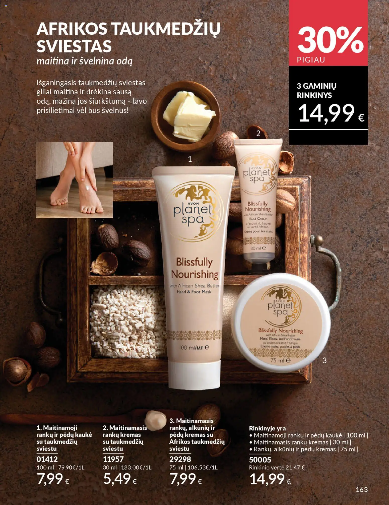 AVON akcijos nuo 01.01.2026 | Puslapis: 163 | Prekių: Kremas, Kaukė, Sviestas