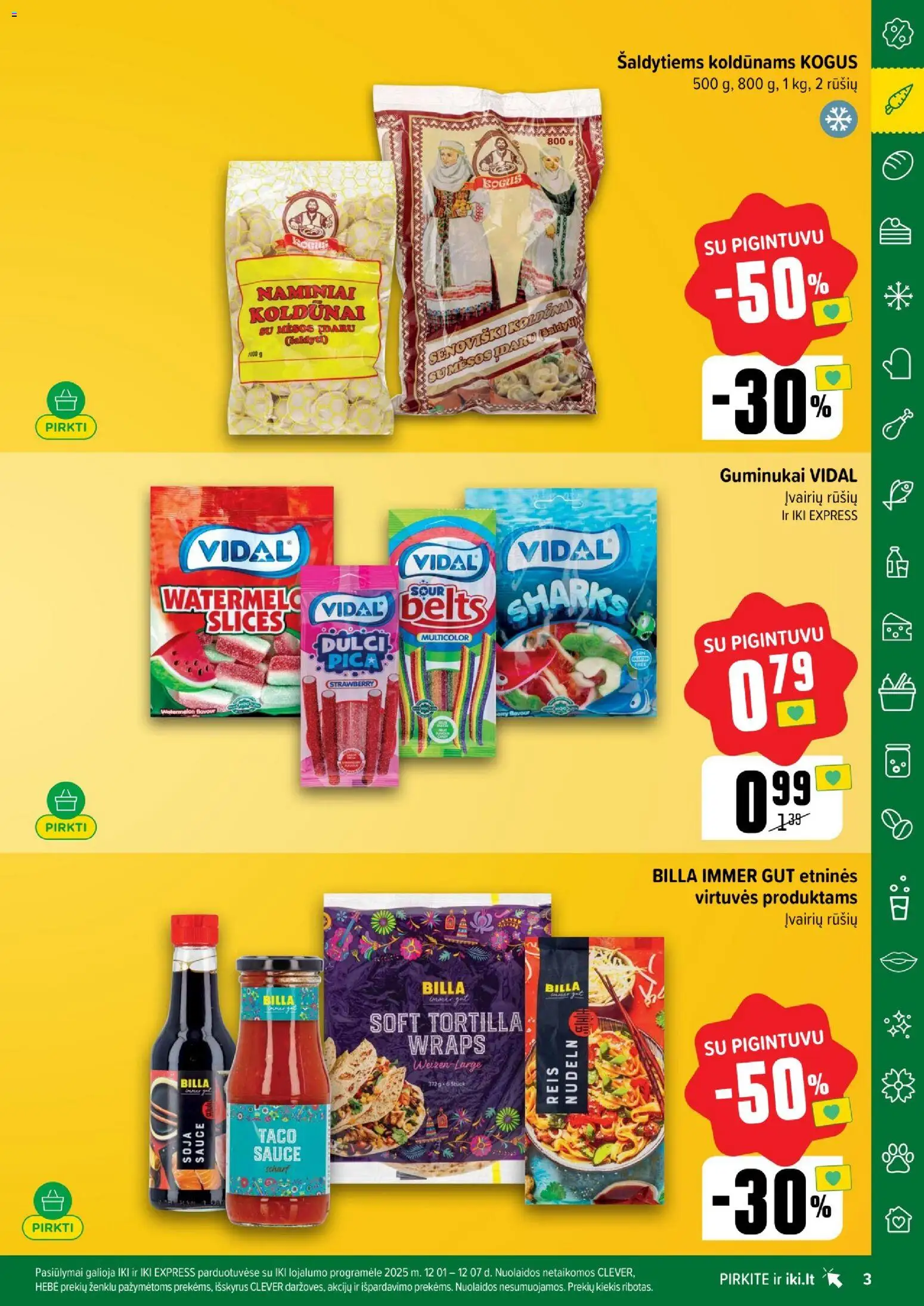 IKI akcijos nuo 01.12.2025 | Puslapis: 3 | Prekių: Pica, Guminukai