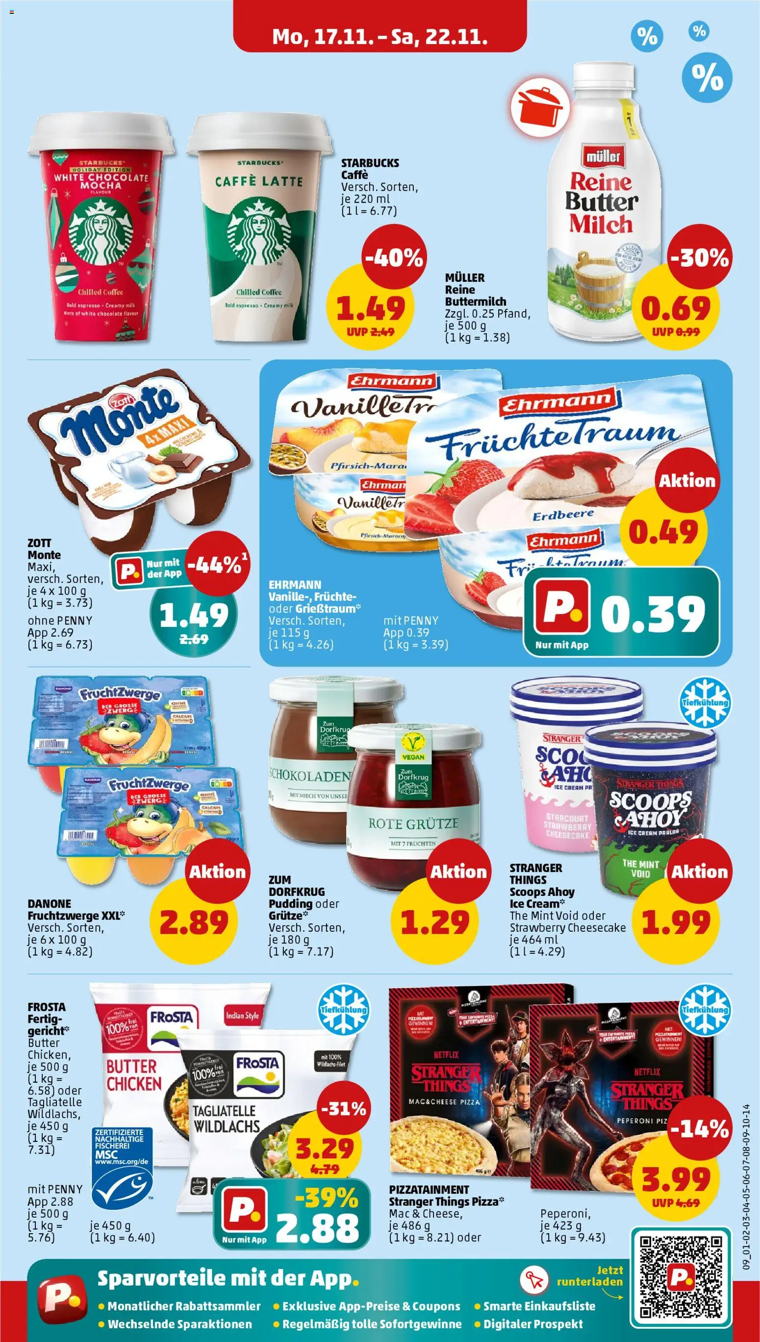 Penny Prospekt 	 – gültig ab 17.11.2025 | Seite: 7 | Produkte: Buttermilch, Butter, Pudding, Frosta