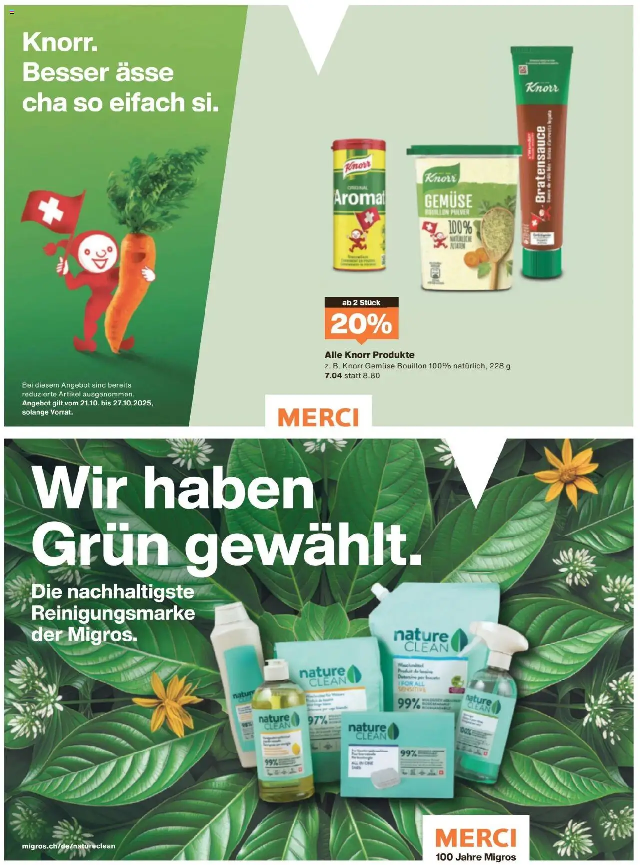 Migros Magazin – gültig ab 20.10.2025 | Seite: 22 | Produkte: Pulver, Gemüse