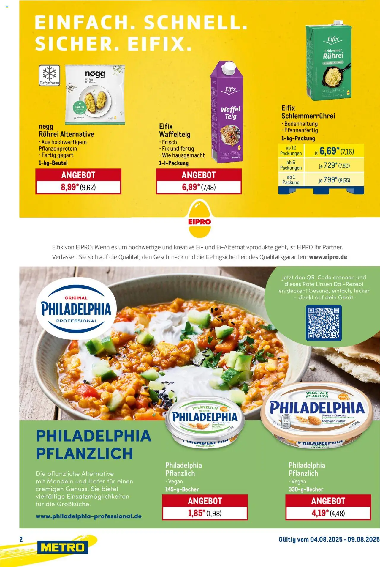 Metro Starke Marken - gültig ab dem 04.08.2025 | Seite: 2 | Produkte: Philadelphia, Mandeln