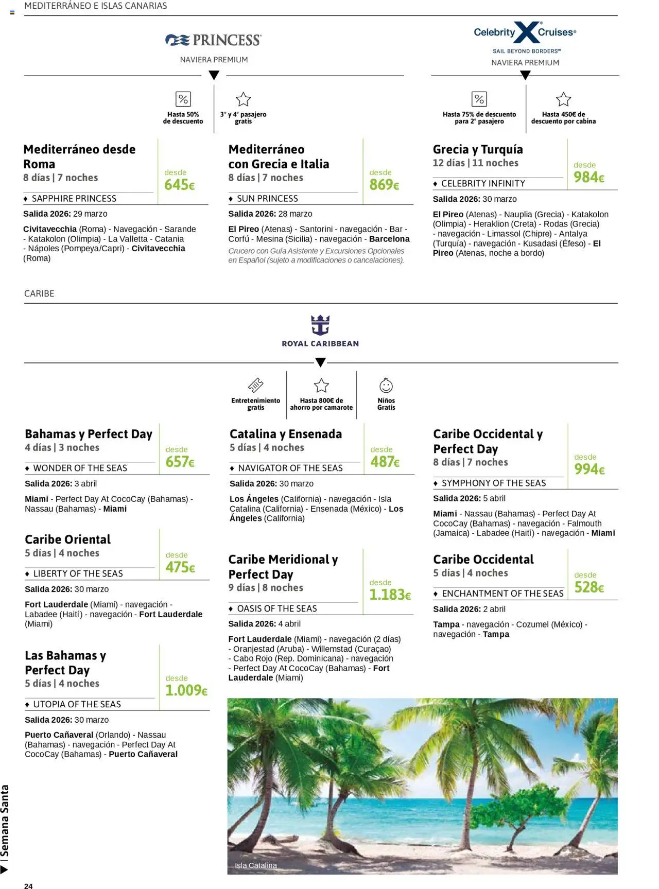 Viajes El Corte Inglés - Crucero Fantástico │ válido desde el 16.09.2025 | Página: 24 | Productos: Navegación
