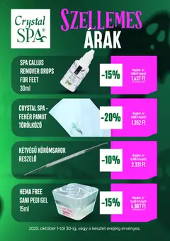 Crystal Nails Szellemes árak - amely érvényes a következő dátumtól: 01.10.2025