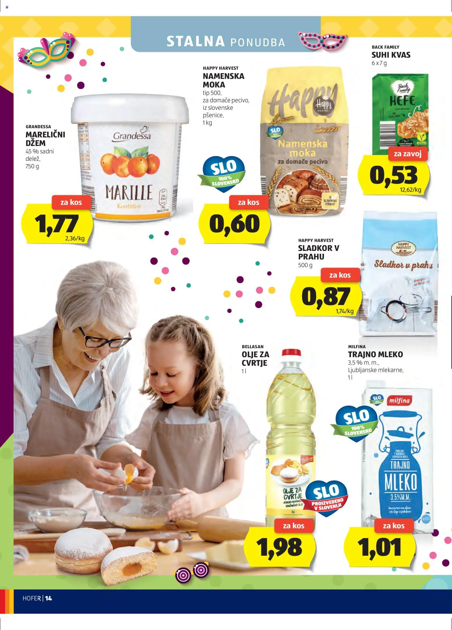 Novi Hofer katalog ponudbe – veljaven od 11.02.2026 | Stran: 14 | Izdelki: Džem, Kos, Mleko, Olje