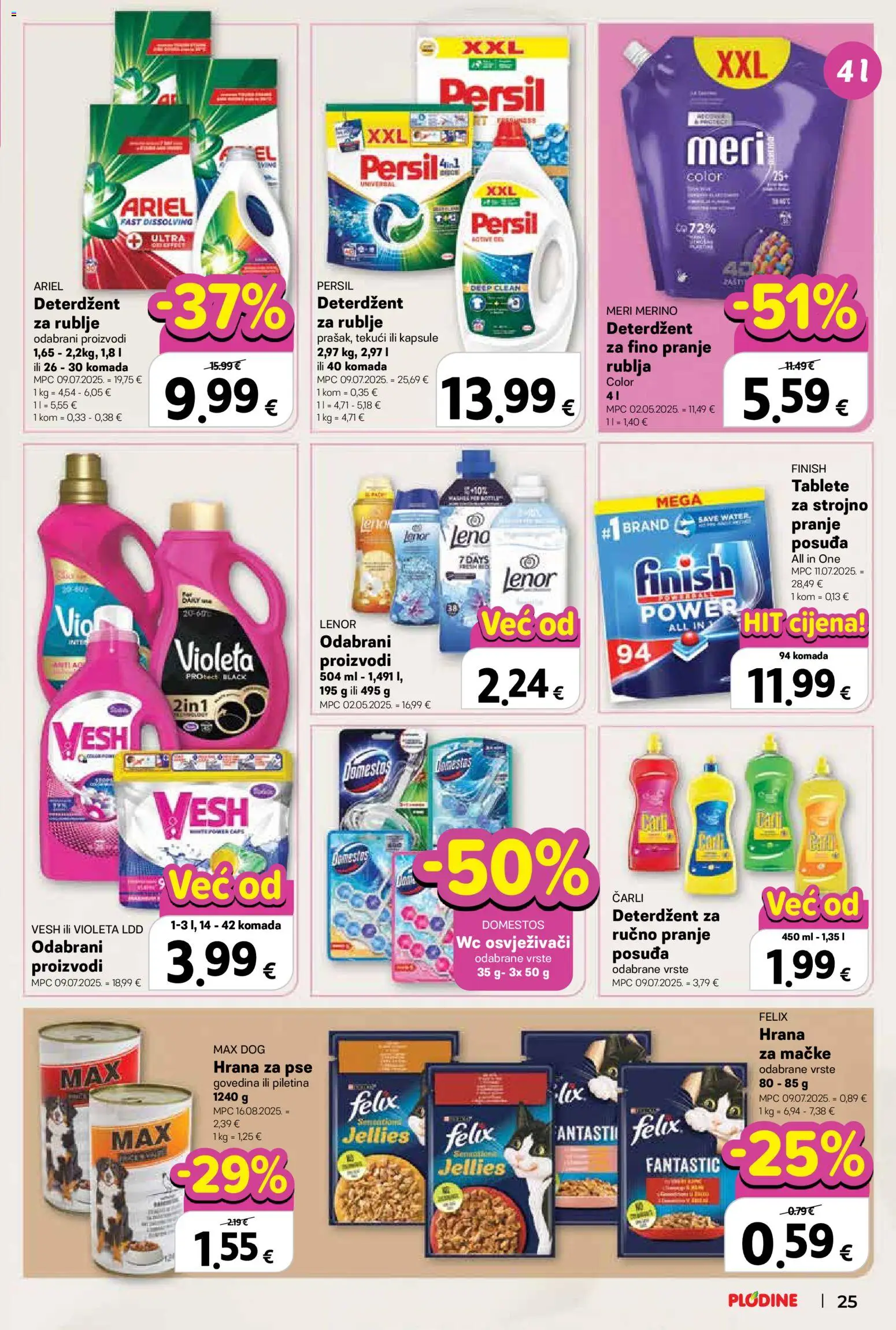 Plodine katalog | vrijedi od 02.01.2026 | Stranica: 25 | Proizvodi: Govedina, Finish, Persil, Lenor