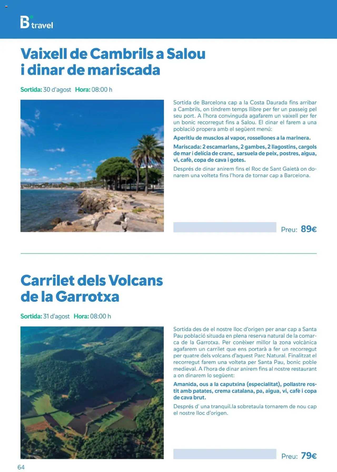 B the travel brand Viatges i Excursions │ válido desde el 01.05.2025 | Página: 64 | Productos: Café, Crema