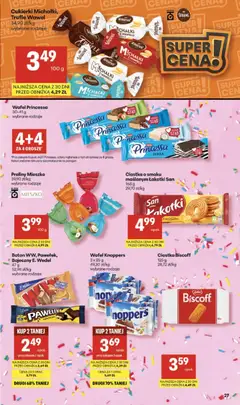 Pogląd oferty "Delikatesy Centrum Gazetka" - ważna od 05.02.2026 | Strona: 27 | Produkty: Knoppers, Praliny, Baton, Cukierki