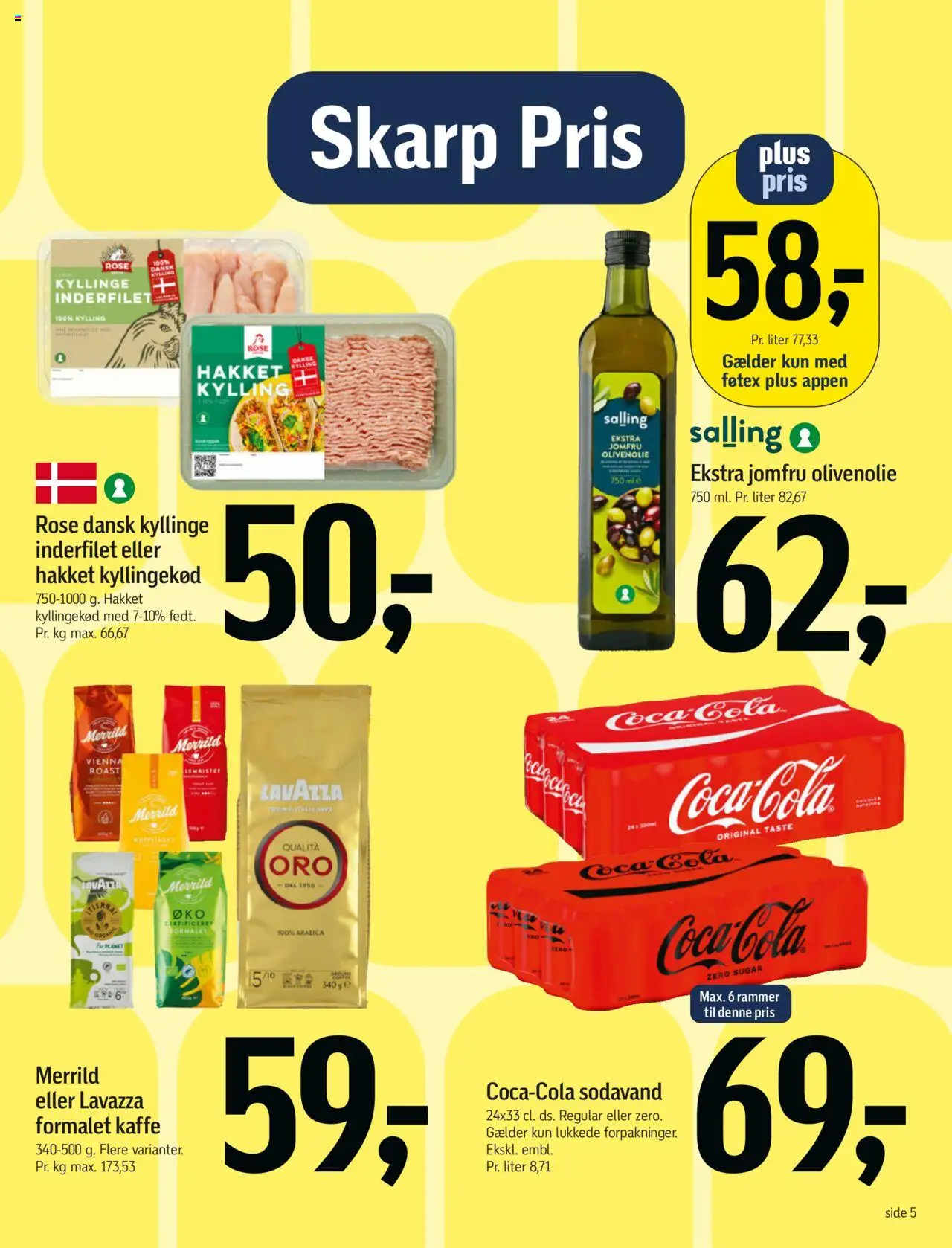 Føtex tilbudsavis – gyldig fra 10.10.2025 | Side: 5 | Produkter: Rammer, Kaffe, Kyllingekød, Sodavand