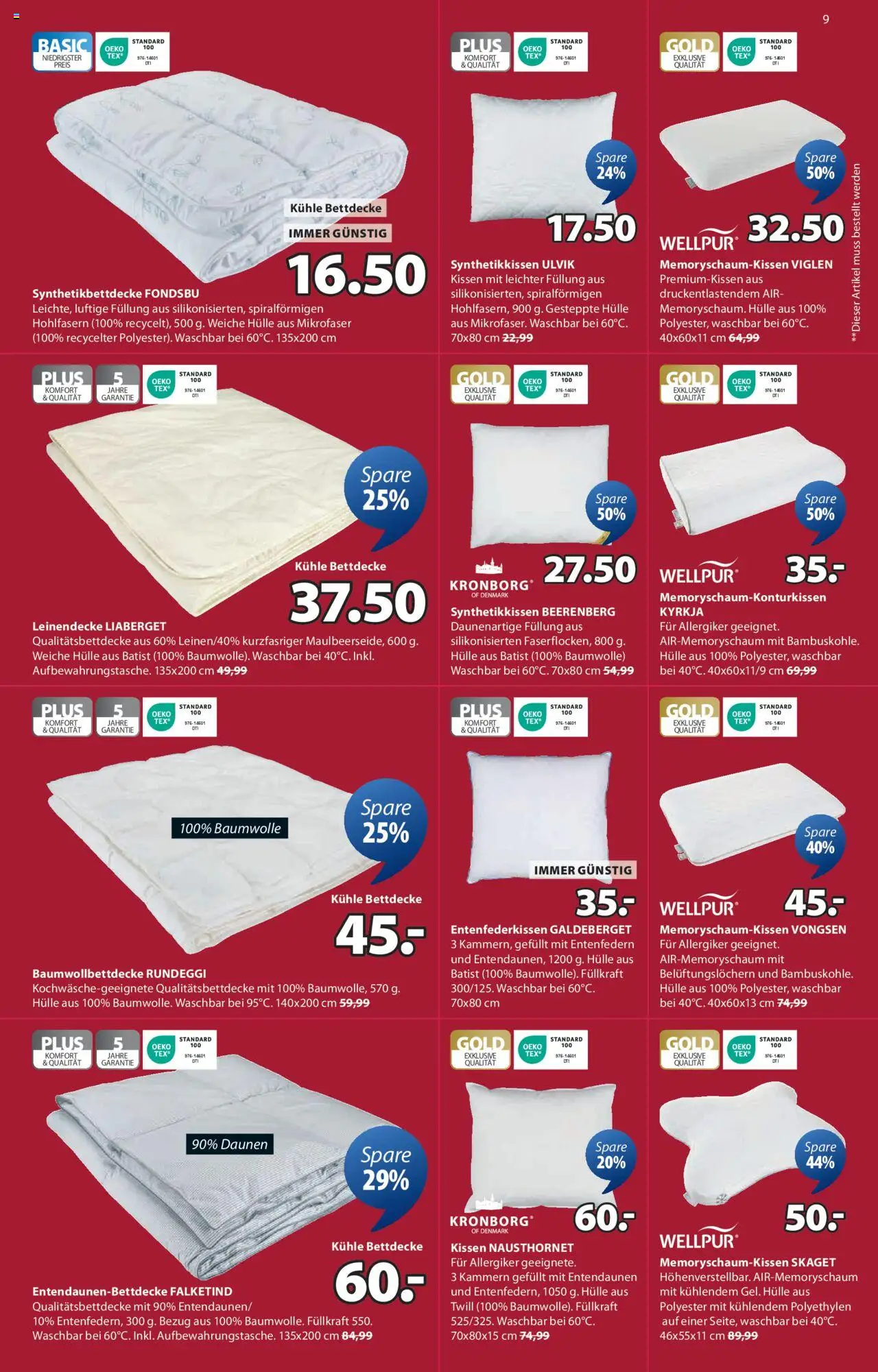 JYSK Angebote gültig ab 30.07.2025 | Seite: 9 | Produkte: Hülle, Kissen