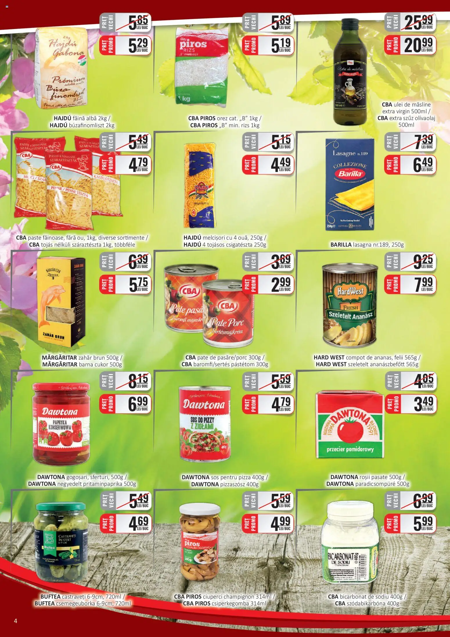 Noul catalog CBA – valabil de la 16.04.2026 | Pagină: 4 | Produse: Pate, Făină, Orez, Paste