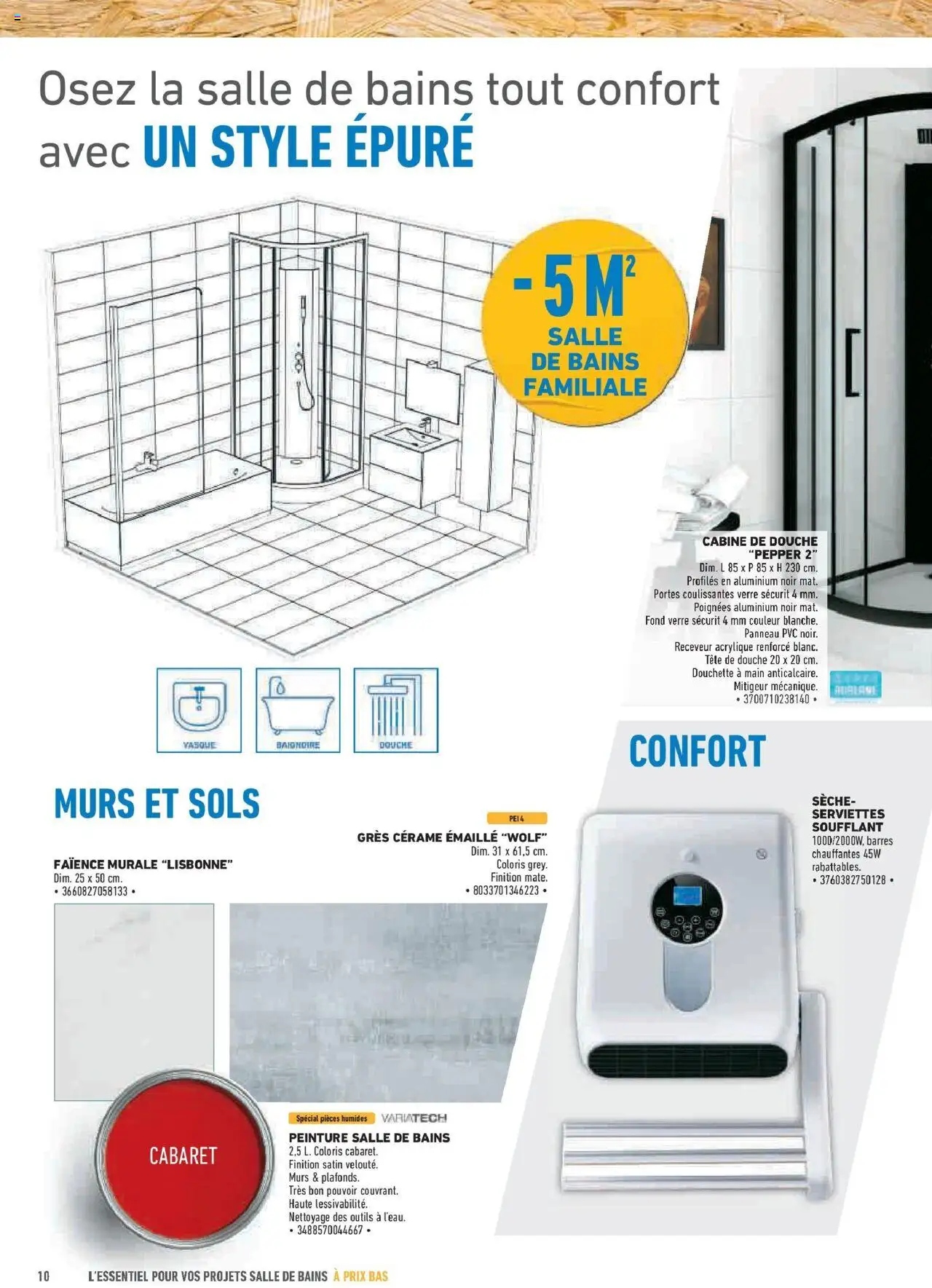 {H1} | Page: 10 | Produits: Poignées, Portes, Baignoire, Douche