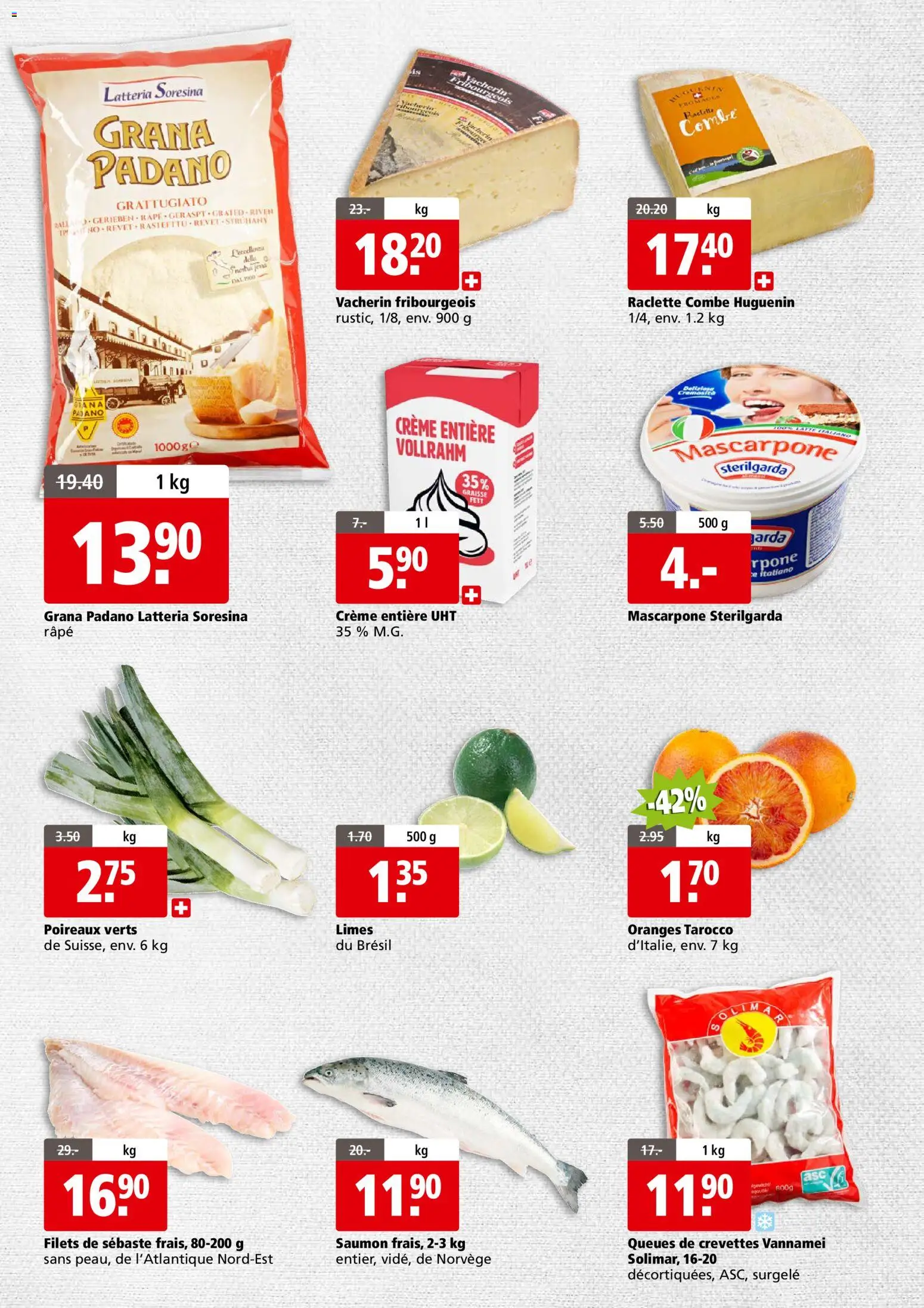 Aligro Aktionen Business Chavannes, Matran, Genève, Sion – gültig ab 12.01.2026 | Seite: 2 | Produkte: Mascarpone, Raclette, Creme