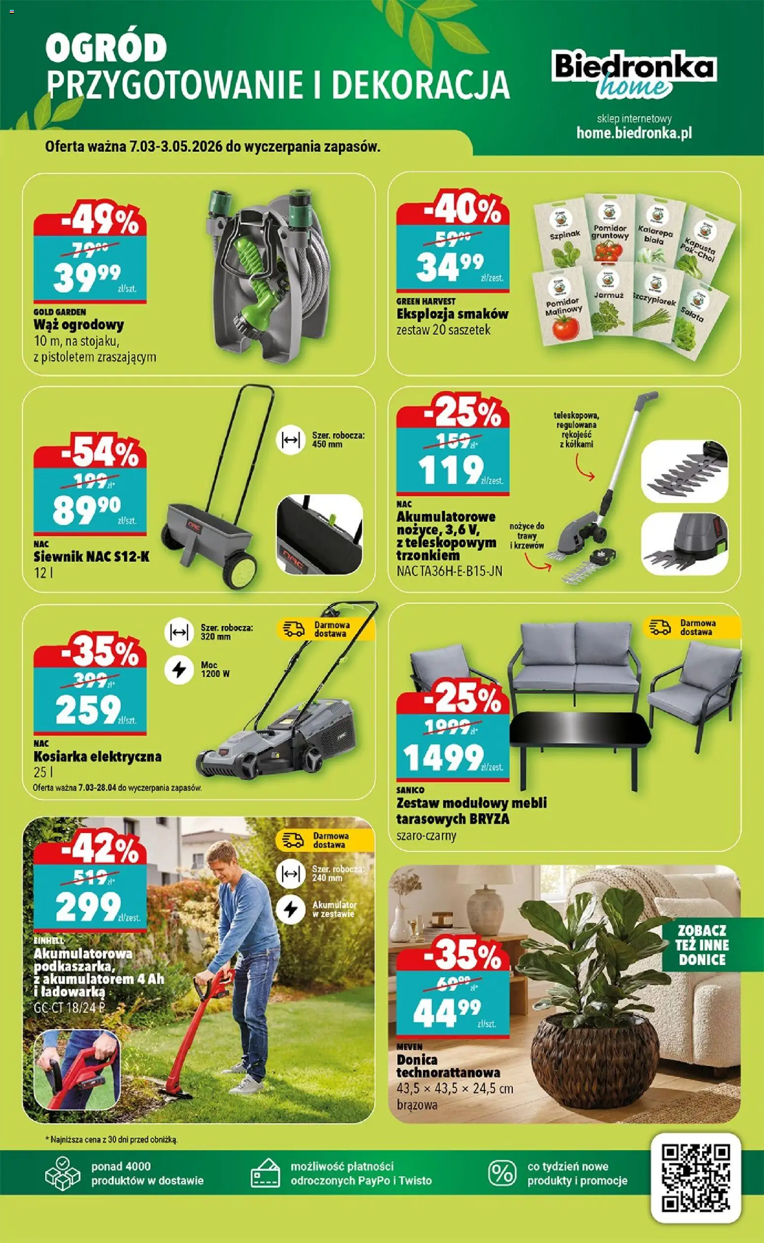 Biedronka gazetka - Hity i inspiracje od 07.03.2026 | Strona: 41 | Produkty: Kapusta, Wąż ogrodowy, Kosiarka, Jarmuż