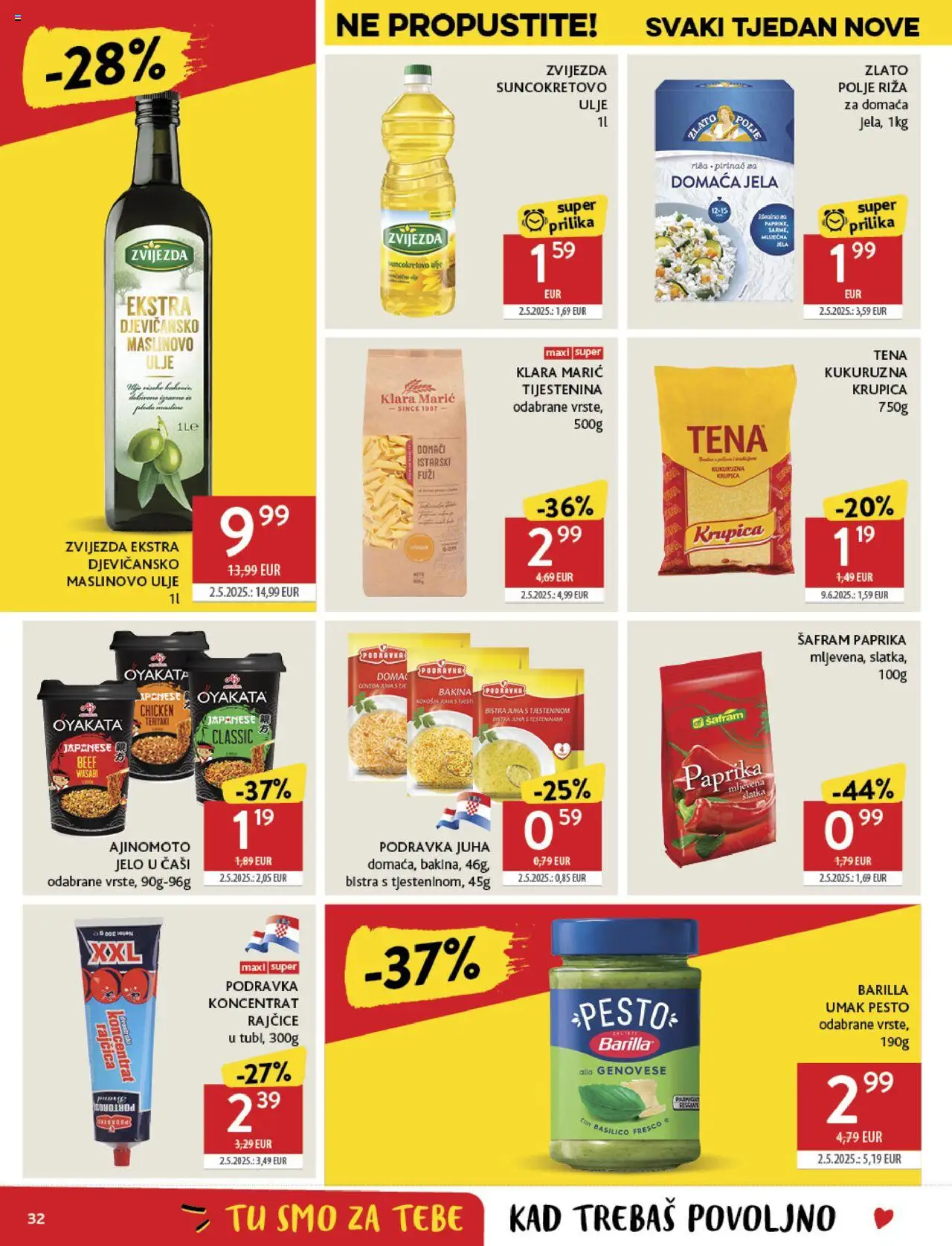 Konzum katalog | vrijedi od 10.09.2025 | Stranica: 32 | Proizvodi: Suncokretovo ulje, Riža, Tjestenina, Pasta