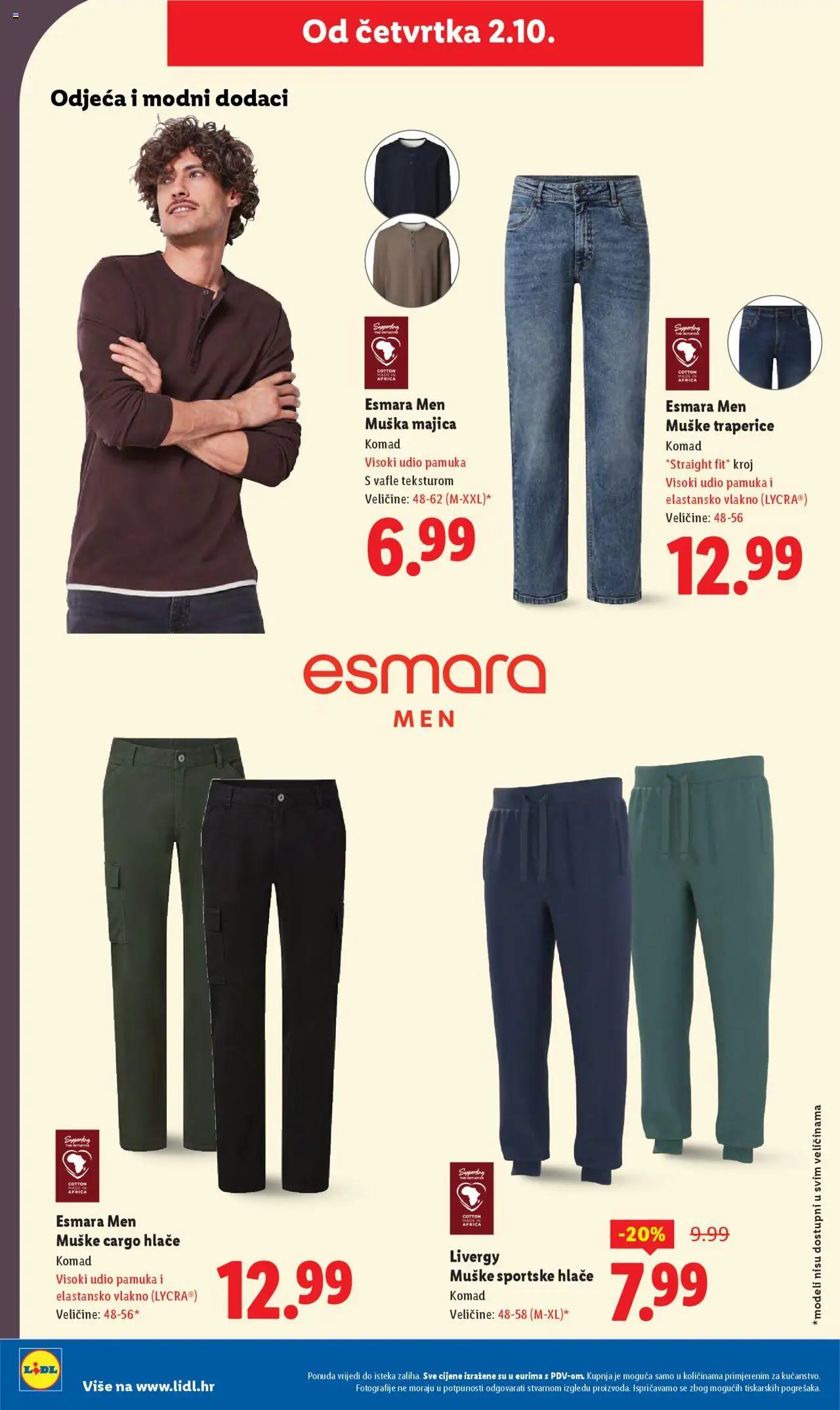 Lidl katalog | vrijedi od 29.09.2025 | Stranica: 50 | Proizvodi: Odjeća, Majica, Hlače, Traperice