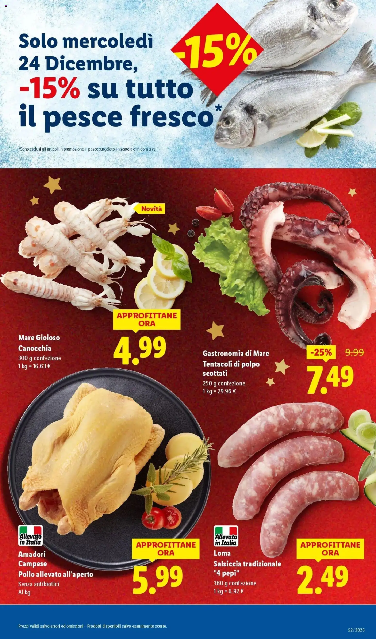 Volantino Lidl del 20.12.2025 | Pagina: 5 | Prodotti: Pesce, Il pesce, Polpo, Scatola