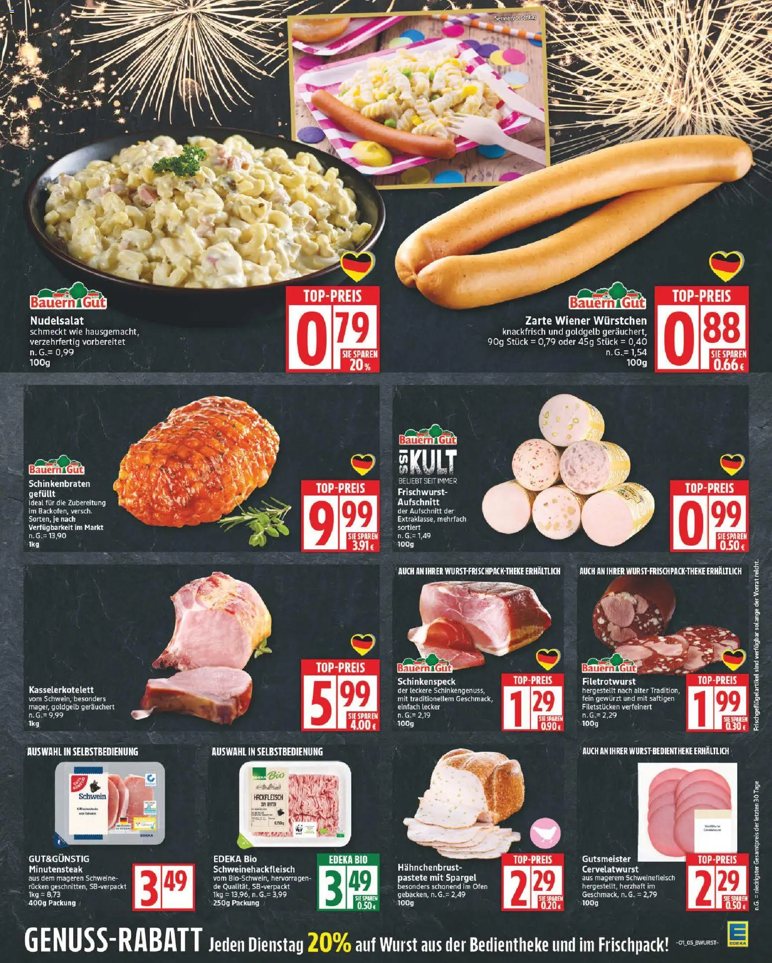 Edeka Prospekt 	 – gültig ab 29.12.2025 | Seite: 5 | Produkte: Wiener wurstchen, Spargel, Steak, Hahnchenbrust
