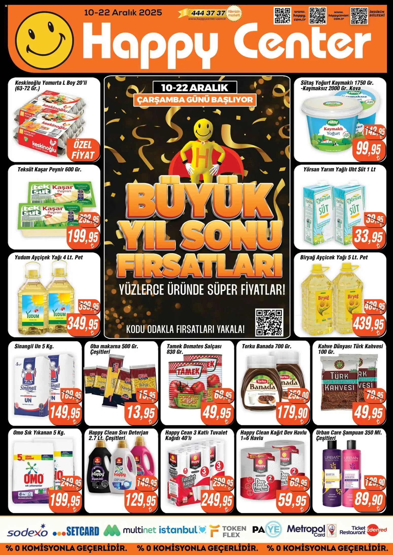 Happy Center - Katalog - 10.12.2025 tarihinden itibaren geçerlidir | Sayfa: 1 | Ürünler: Şampuan, Süt, Kahve, Domates