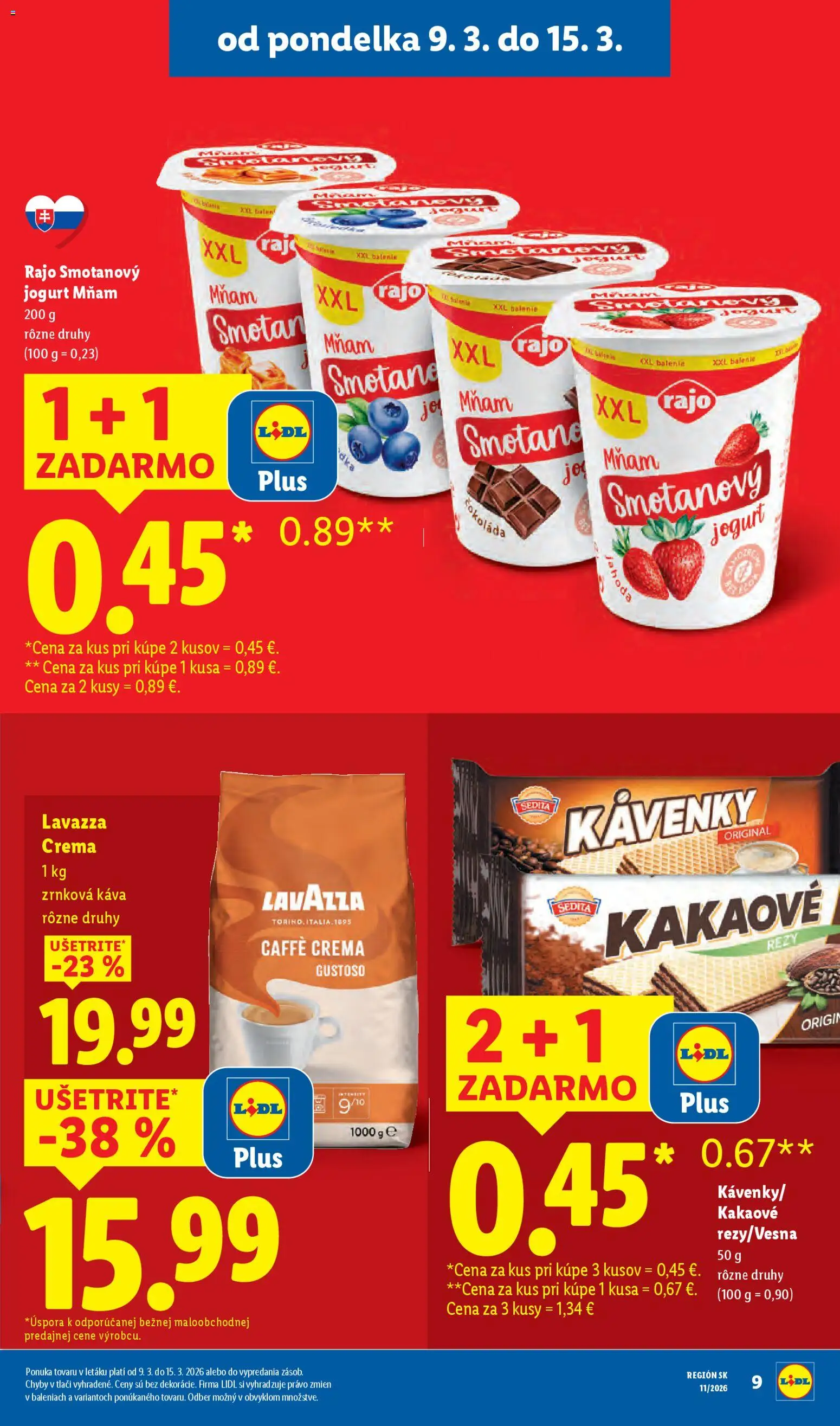 Nové Lidl akcie – leták je platný od 12.03.2026 | Strana: 49 | Produkty: Jogurt, Káva, Lavazza, Zrnková káva