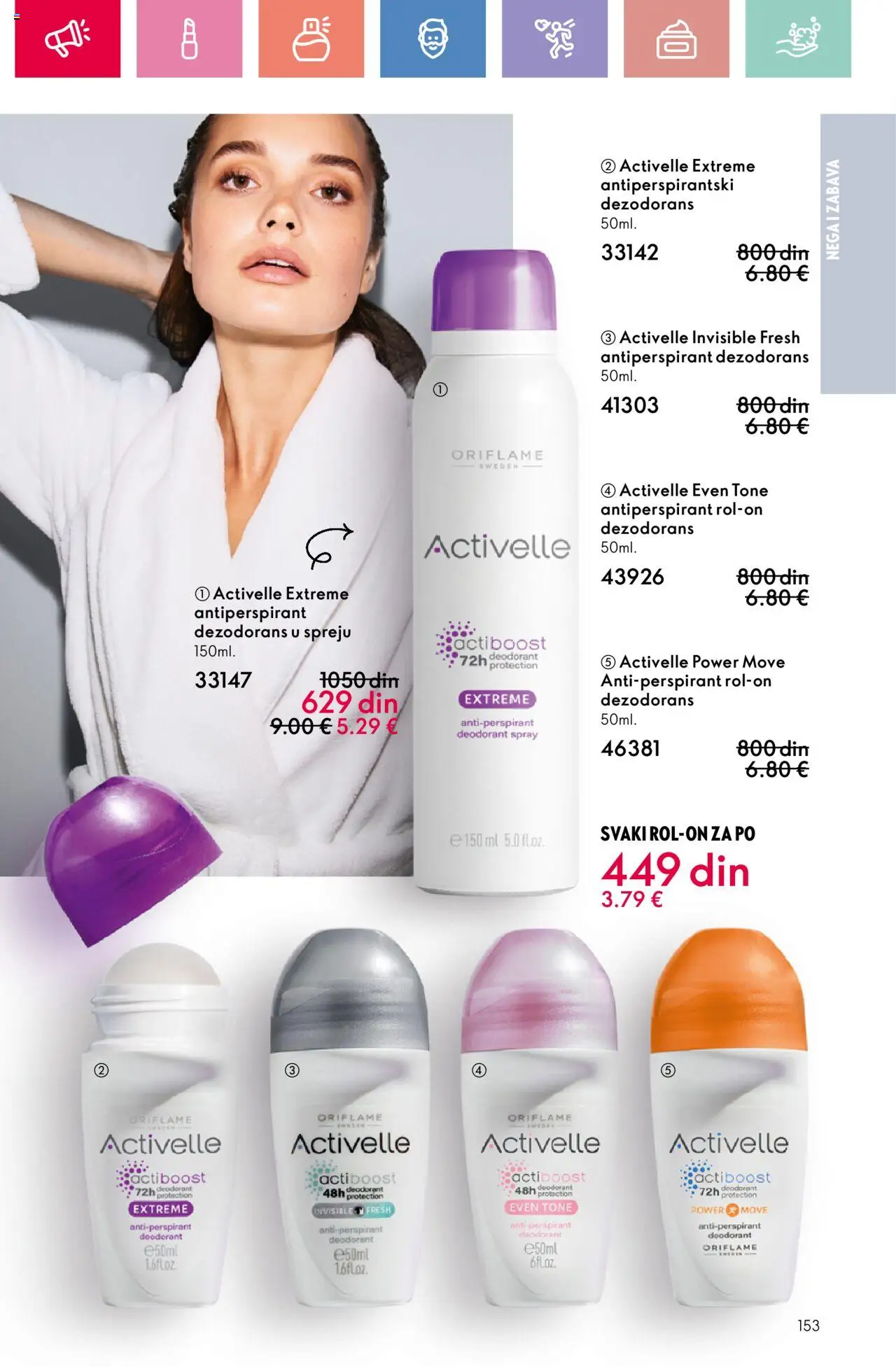 Oriflame katalog - važi od 03.08.2025 | Strana: 153 | Proizvode: Dezodorans, Antiperspirant