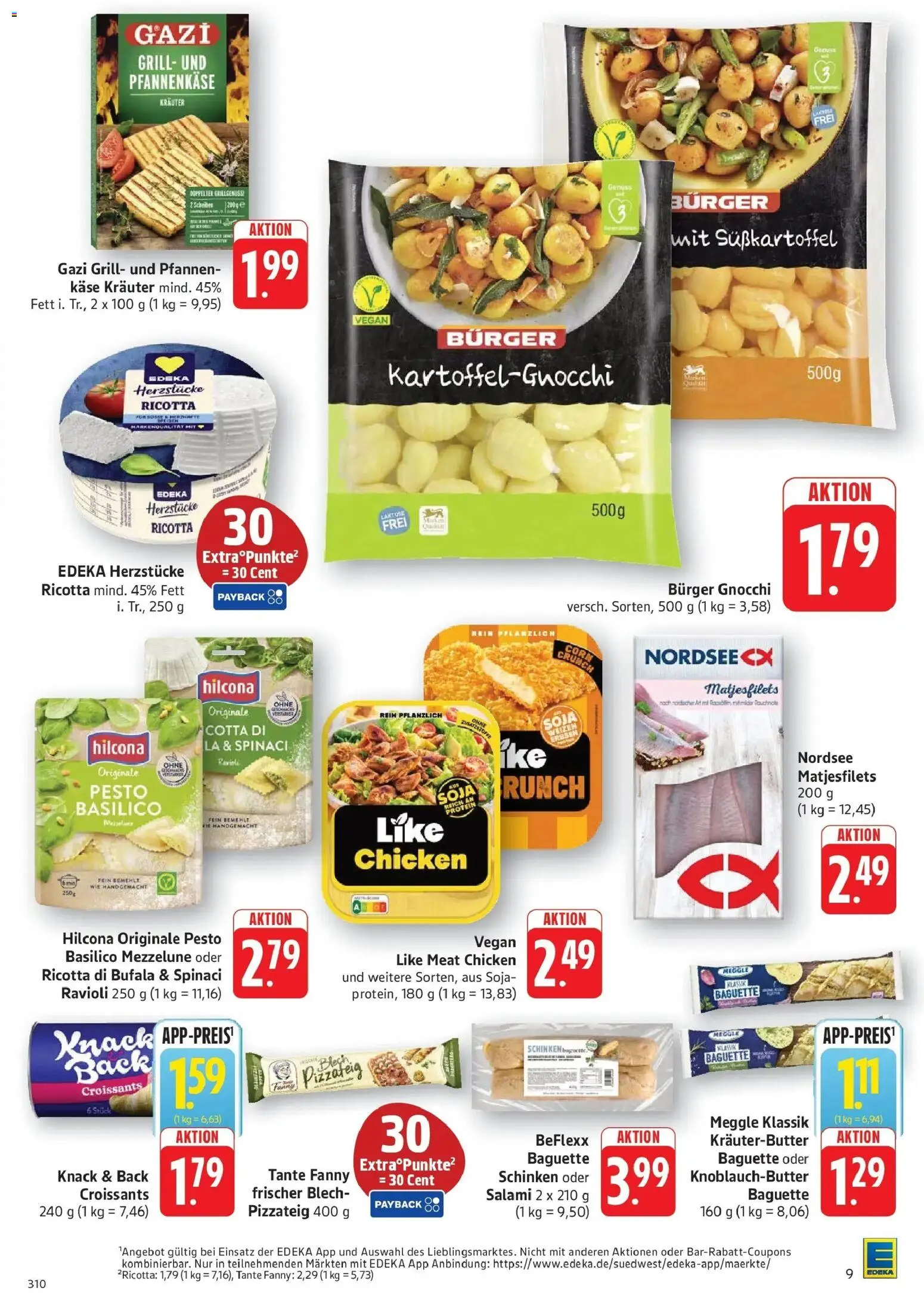 Edeka prospekt Göppingen	 – gültig ab 16.03.2026 | Seite: 9 | Produkte: Grill, Käse, Baguette, Pizza