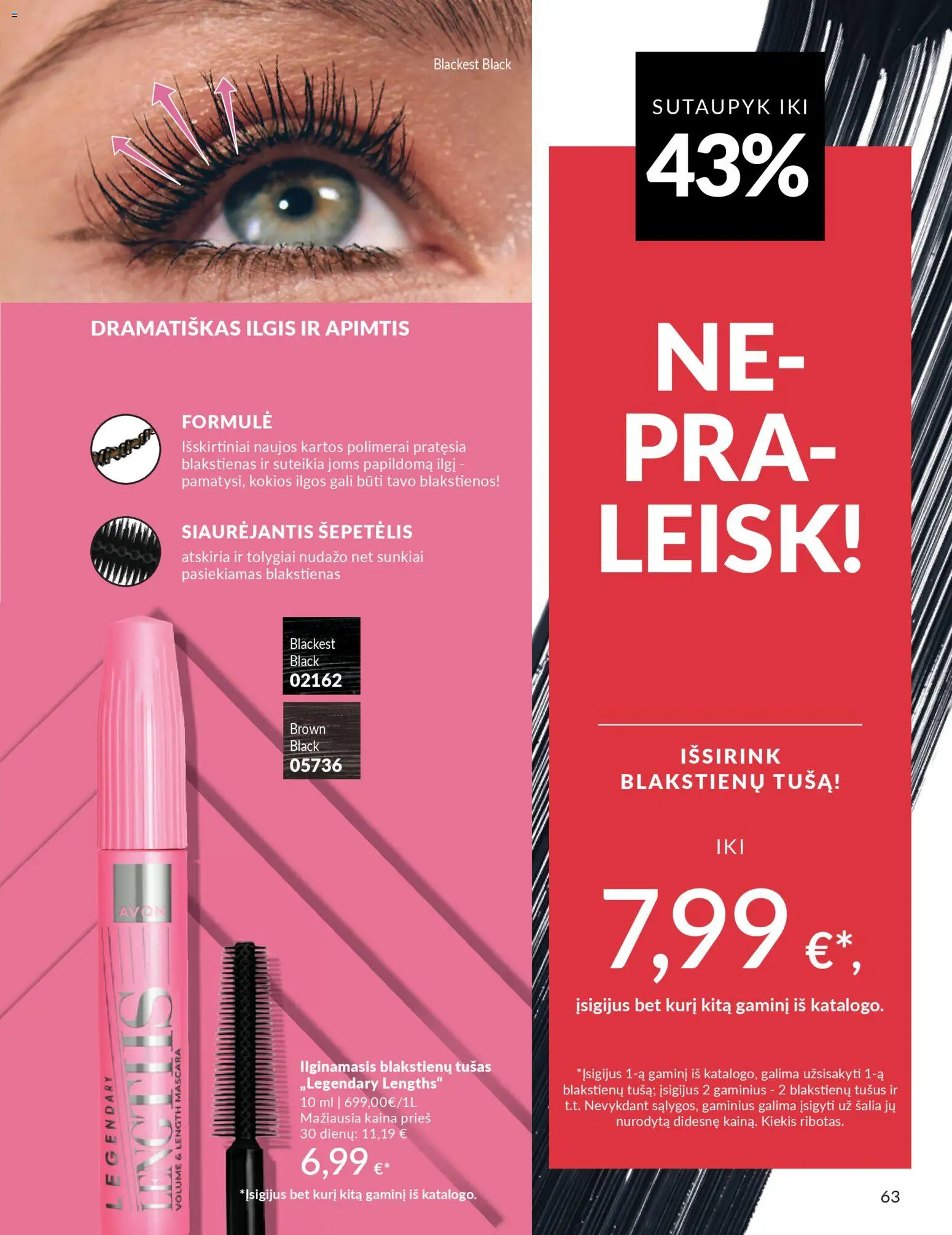 AVON akcijos nuo 01.03.2026 | Puslapis: 63 | Prekių: Šepetėlis, Tušas