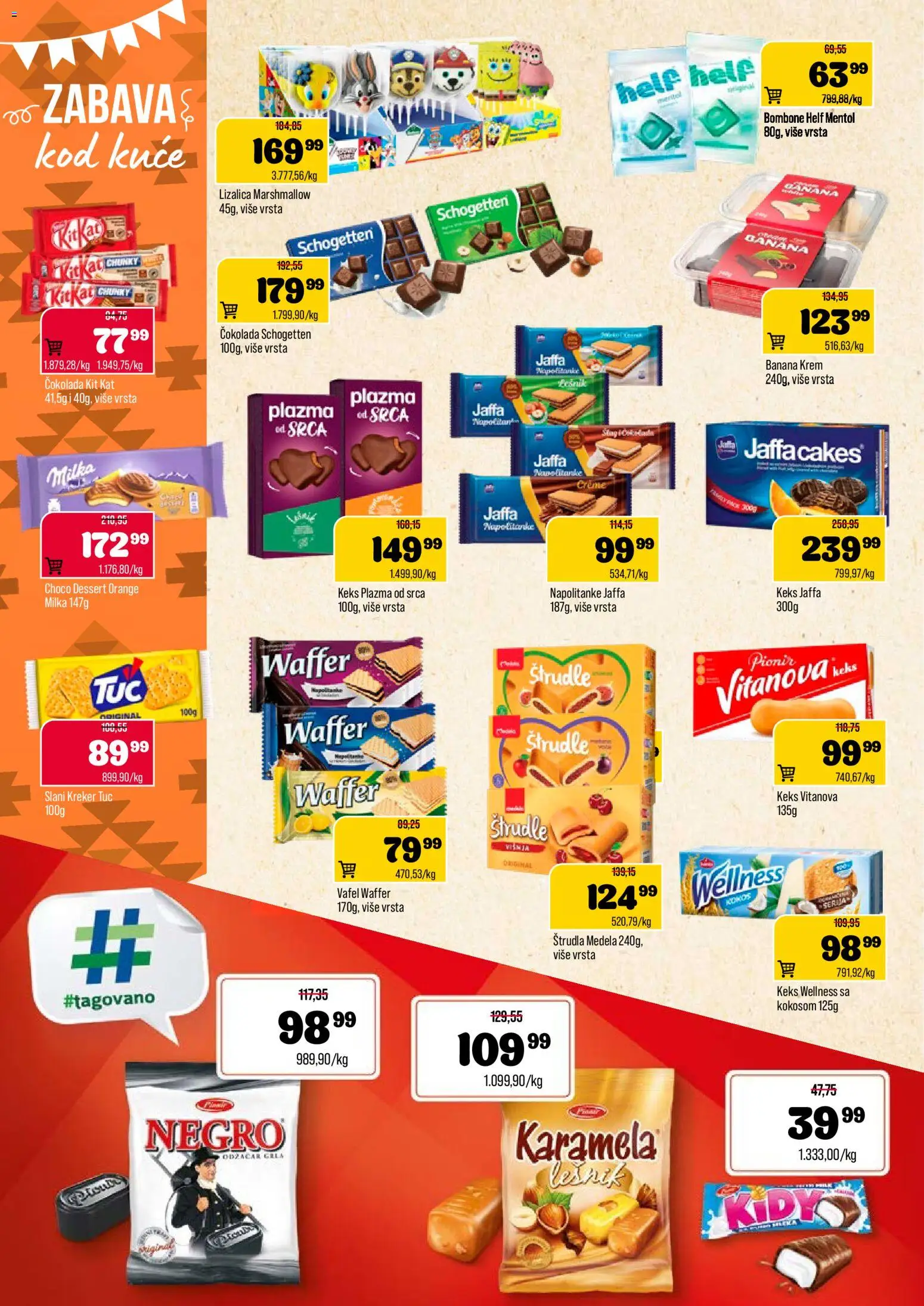 Podunavlje katalog - važi od 05.11.2025 | Strana: 8 | Proizvode: Bombone, Keks, Tuc, Čokolada