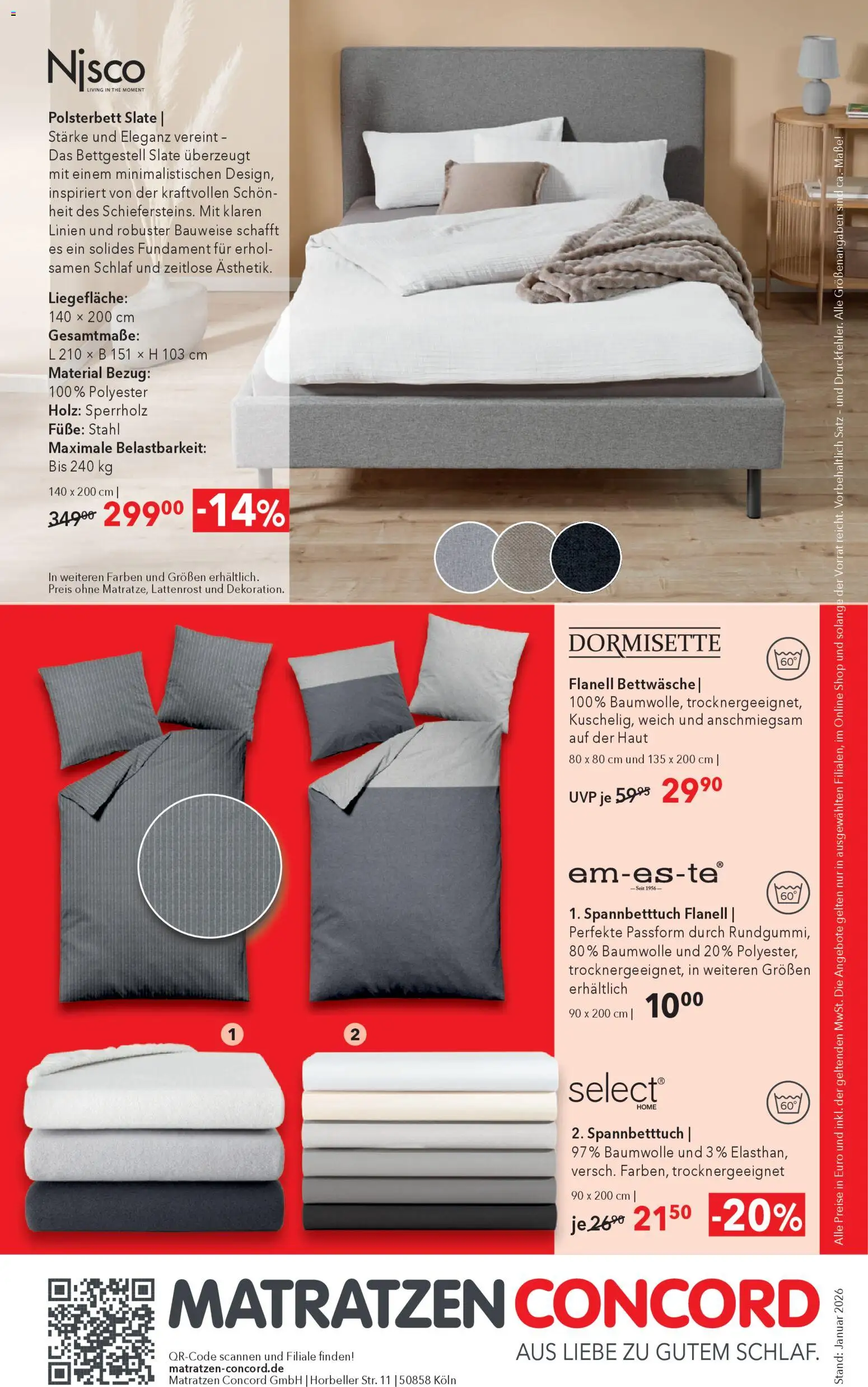 Matratzen Concord Prospekt 	 – gültig ab 28.01.2026 | Seite: 8 | Produkte: Lattenrost, Polsterbett, Bettwäsche