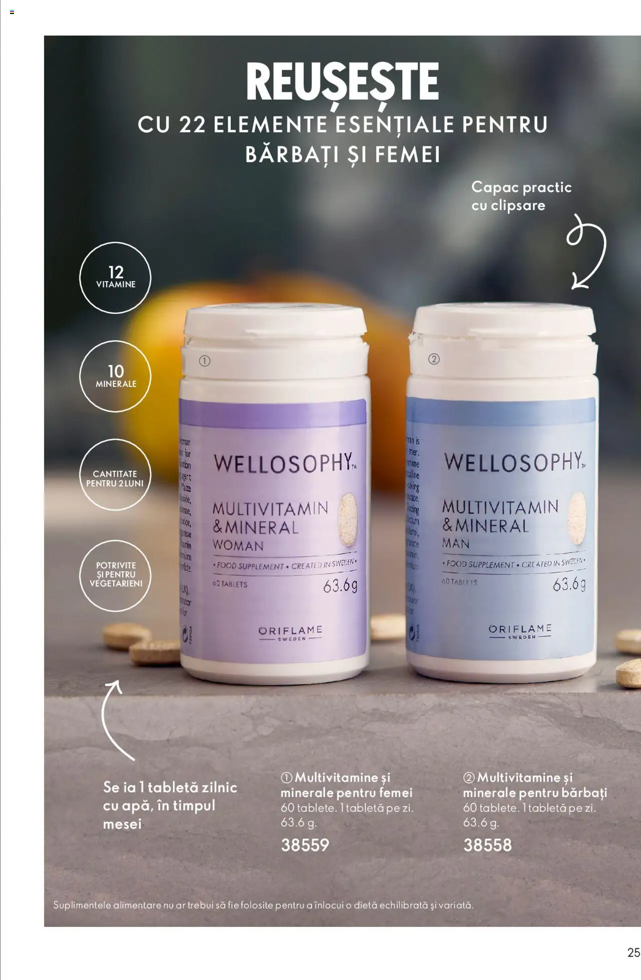 Oriflame catalog - Wellosophy – valabil de la 31.10.2023 | Pagină: 25 | Produse: Tabletă