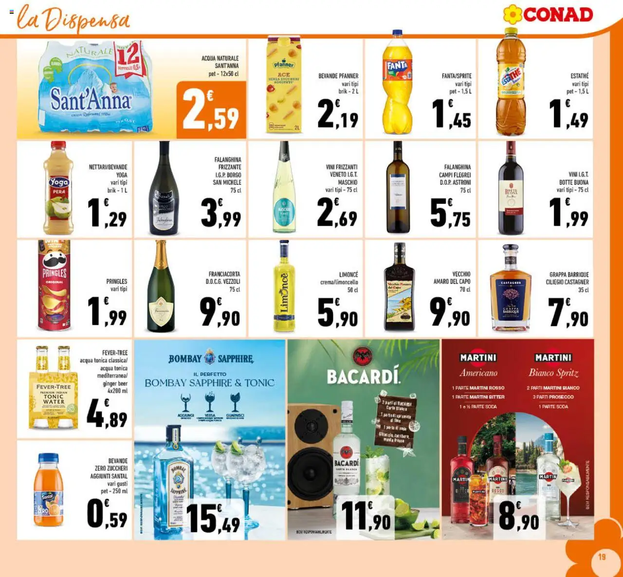 Volantino Conad del 13.08.2025 | Pagina: 19 | Prodotti: Acqua, Rum, Pera, Amaro