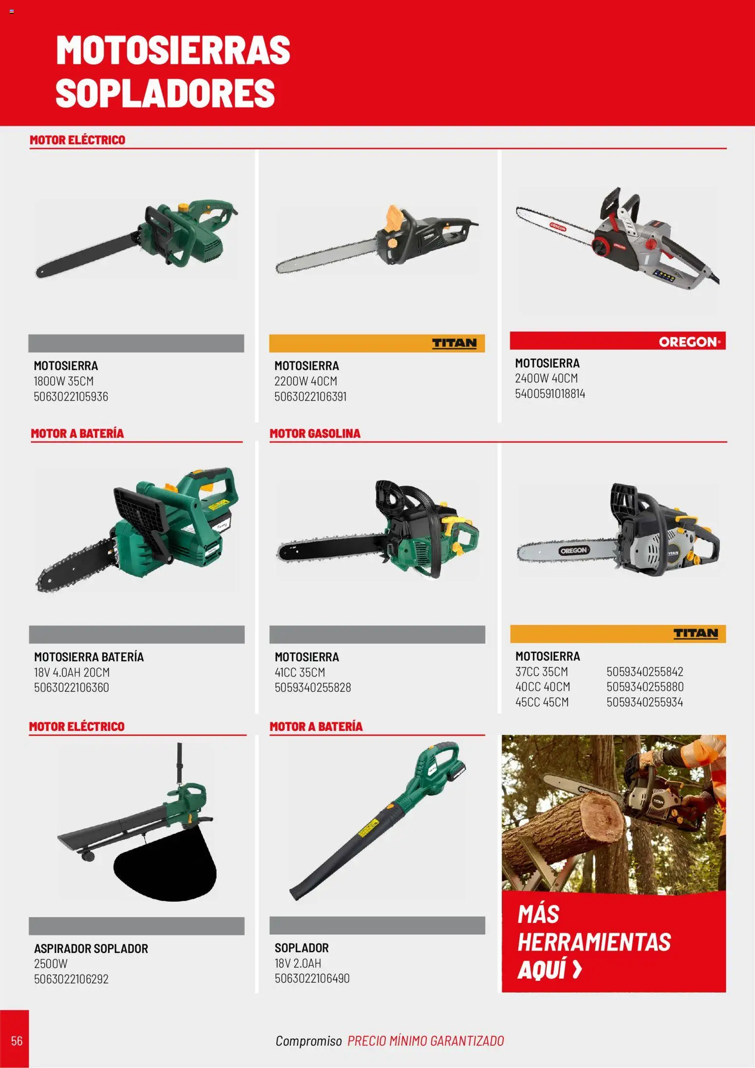 Brico Depôt folleto Jardín 2026 │ válido desde el 02.04.2026 | Página: 56 | Productos: Motosierra, Aspirador, Batería