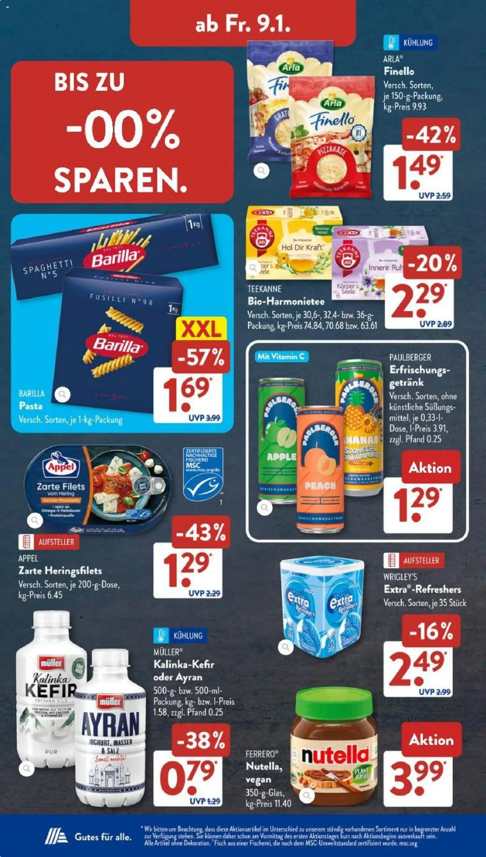 Aldi Süd Prospekt 	 – gültig ab 05.01.2026 | Seite: 26 | Produkte: Barilla, Wasser, Teekanne, Pasta