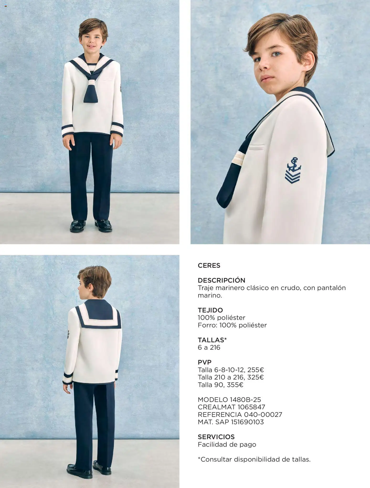 El Corte Inglés Comuniones 2026 │ válido desde el 19.11.2025 | Página: 8 | Productos: Traje