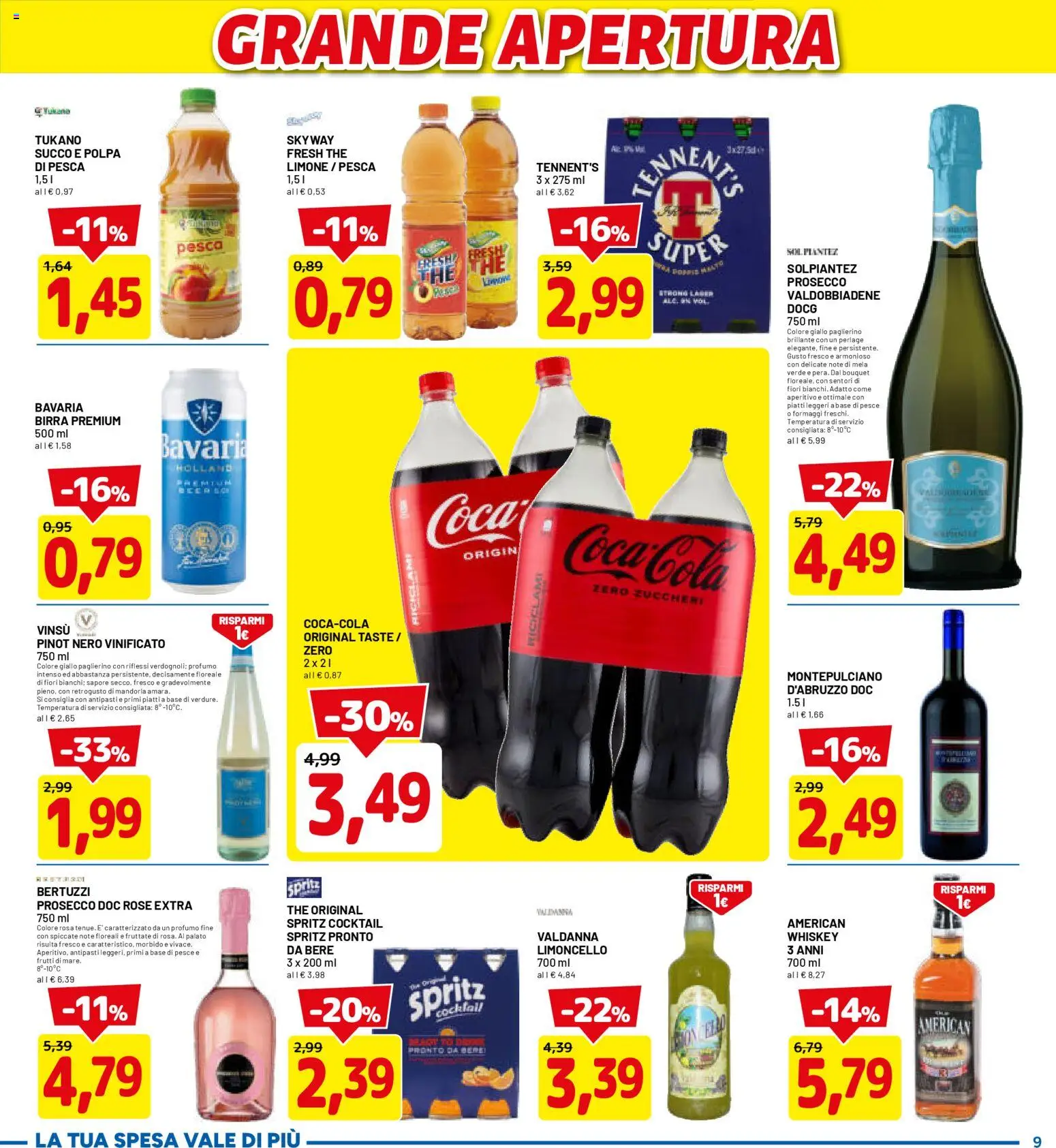 Volantino D Più del 12.02.2026 | Pagina: 9 | Prodotti: Birra, The, Limoncello, Profumo