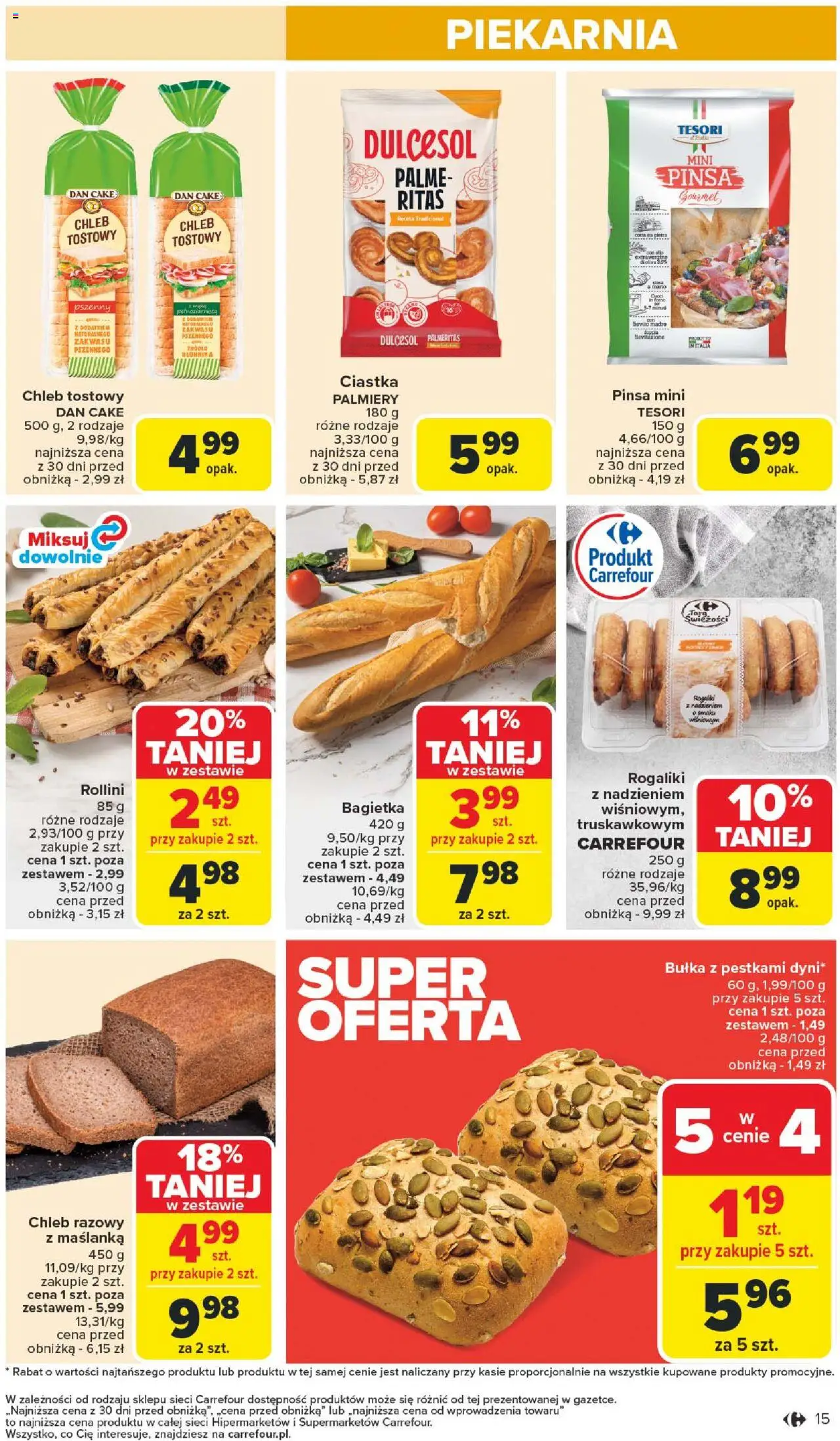 Carrefour Gazetka od 11.08.2025 | Strona: 17 | Produkty: Maślanka, Bułka, Chleb, Pinsa
