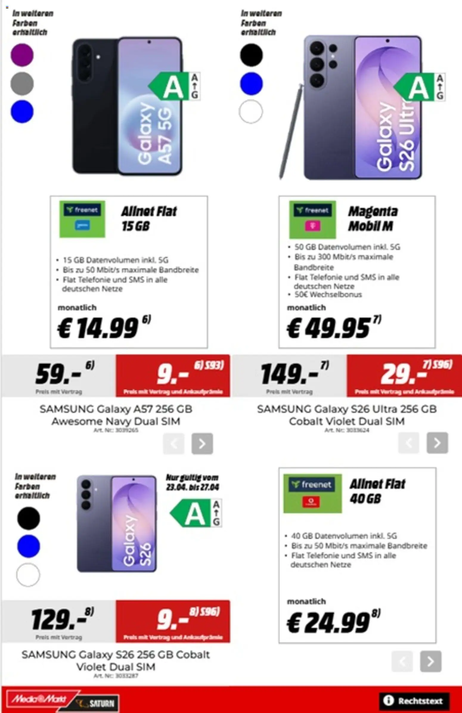 Media Markt Prospekt 	 – gültig ab 21.04.2026 | Seite: 9 | Produkte: Samsung